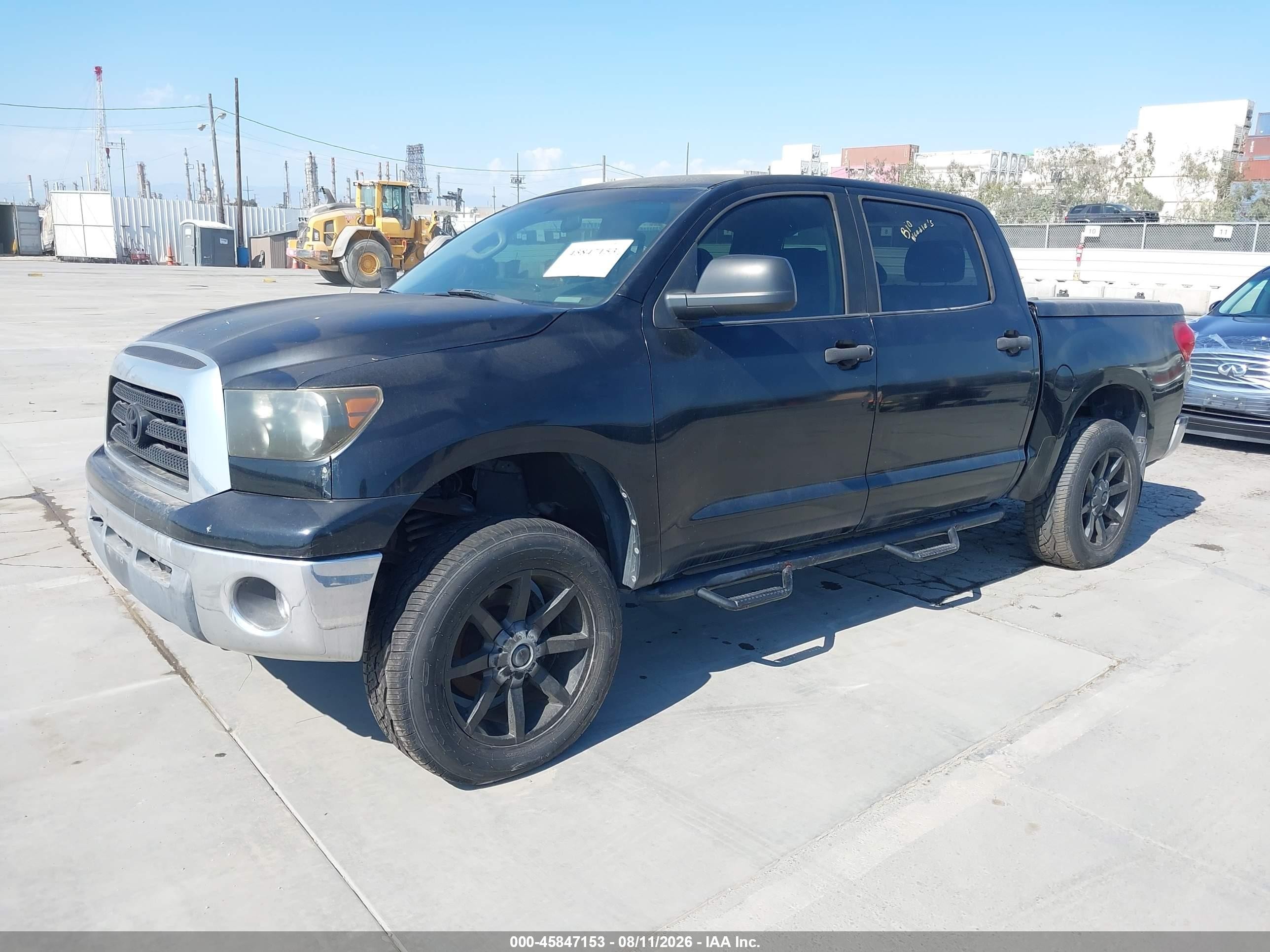 2008 Toyota Tundra Base 5.7l V8 Черный vin: 5TFDV54188X078614