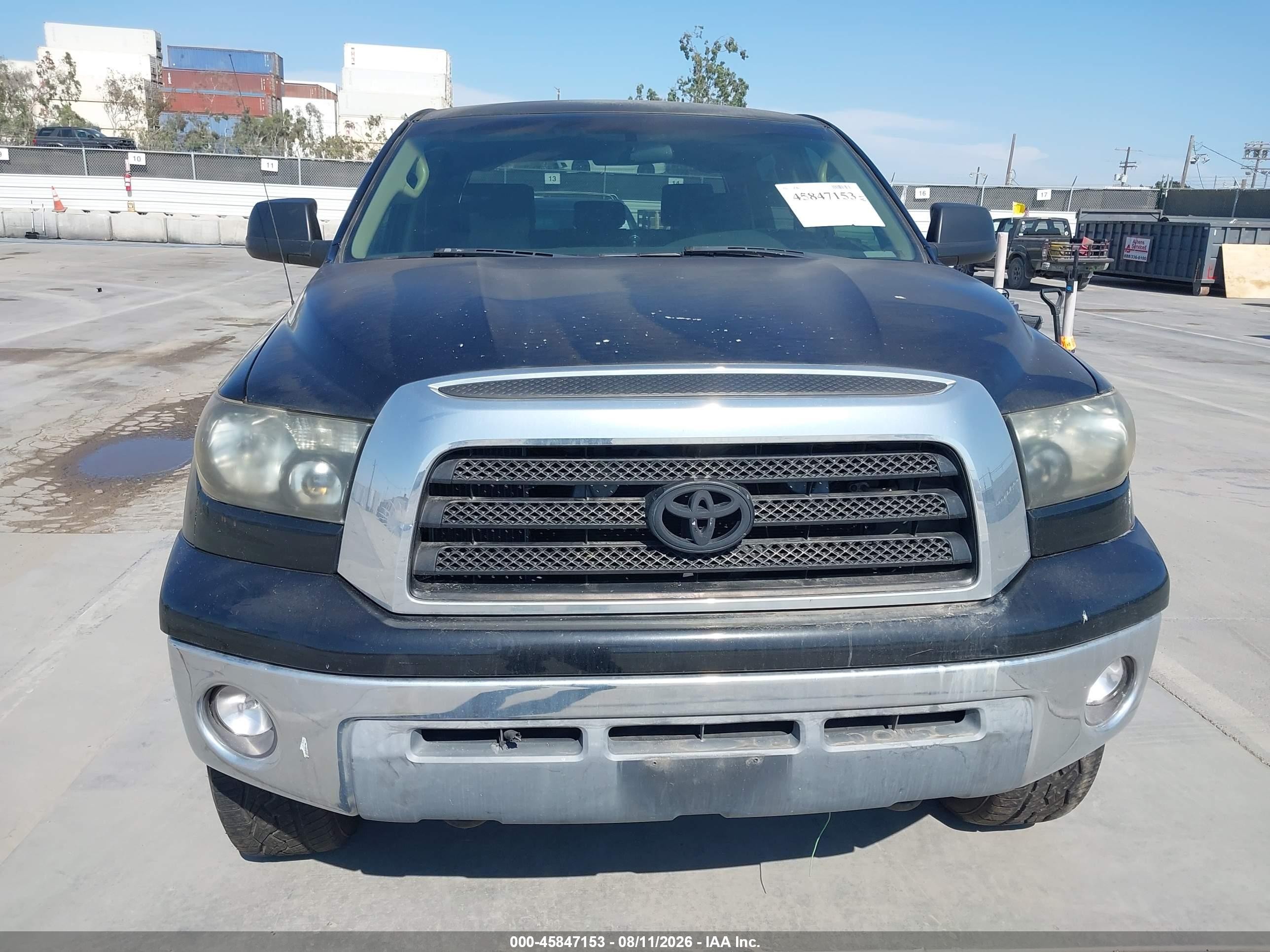 2008 Toyota Tundra Base 5.7l V8 Черный vin: 5TFDV54188X078614
