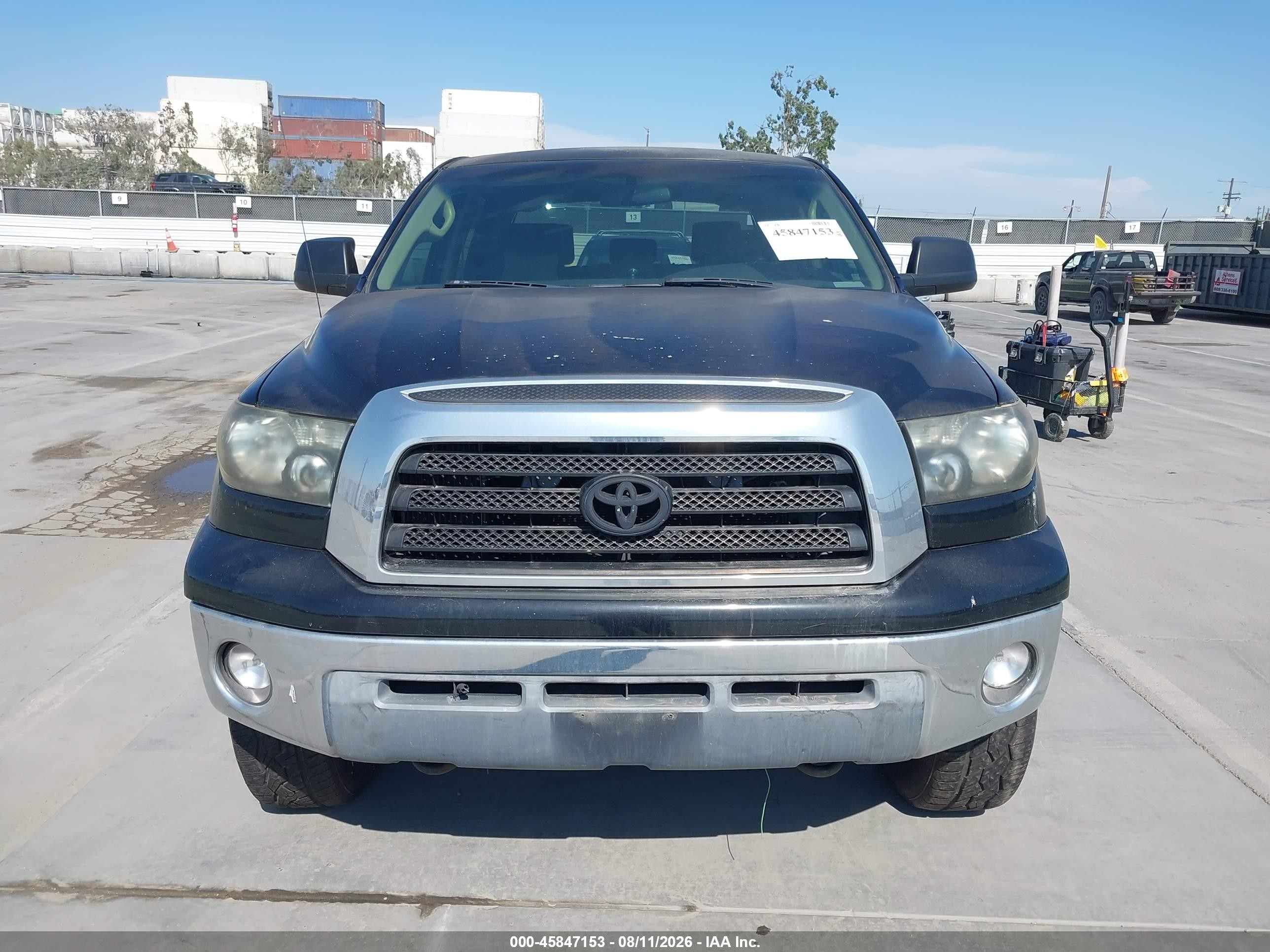 2008 Toyota Tundra Base 5.7l V8 Черный vin: 5TFDV54188X078614