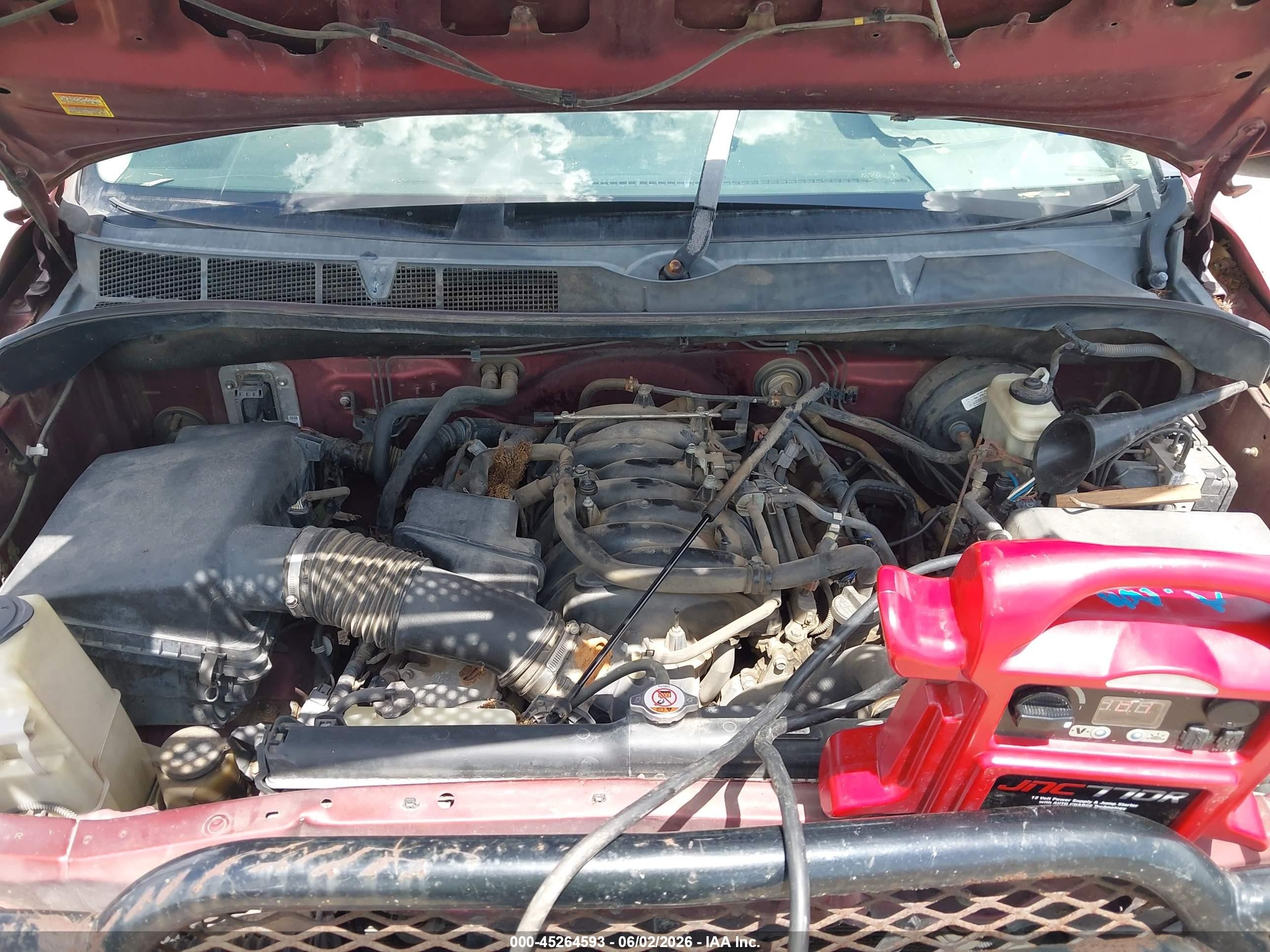 2007 Toyota Tundra Sr5 5.7l V8 Red vin: 5TFDV541X7X030045