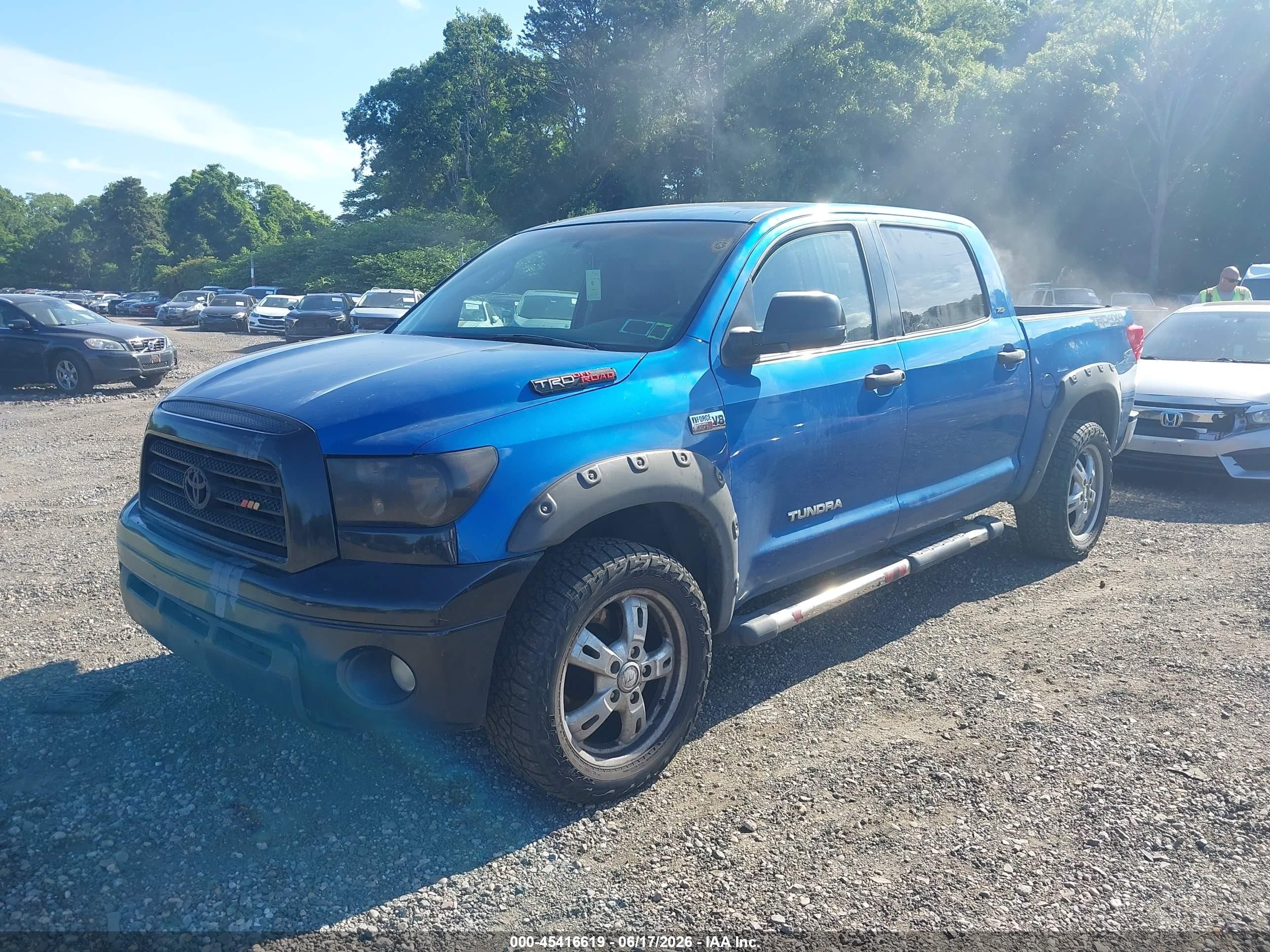 2008 Toyota Tundra Sr5 5.7l V8 Синий vin: 5TFDV541X8X054086