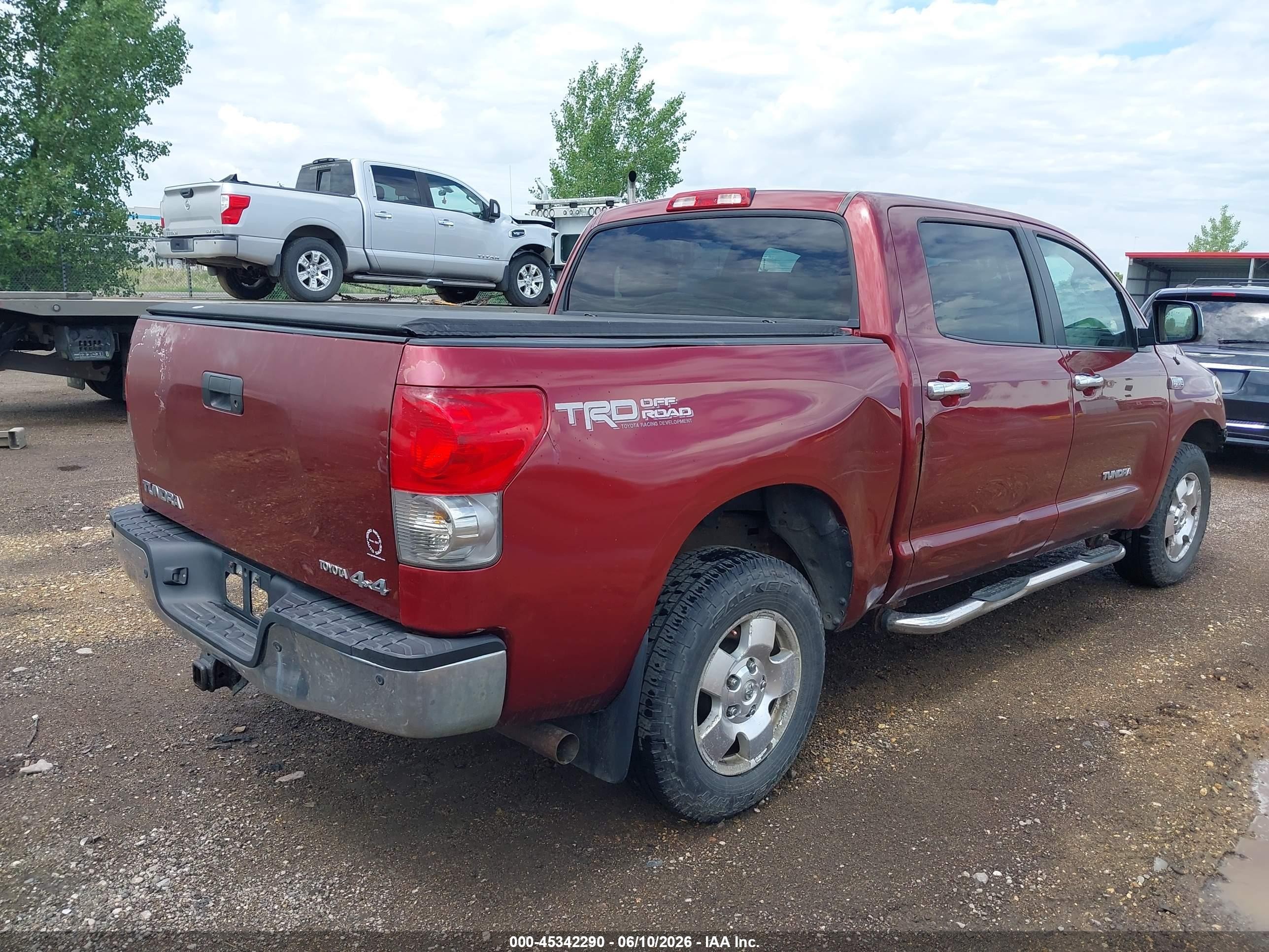 2008 Toyota Tundra Limited 5.7l V8 Burgundy vin: 5TFDV58108X052986
