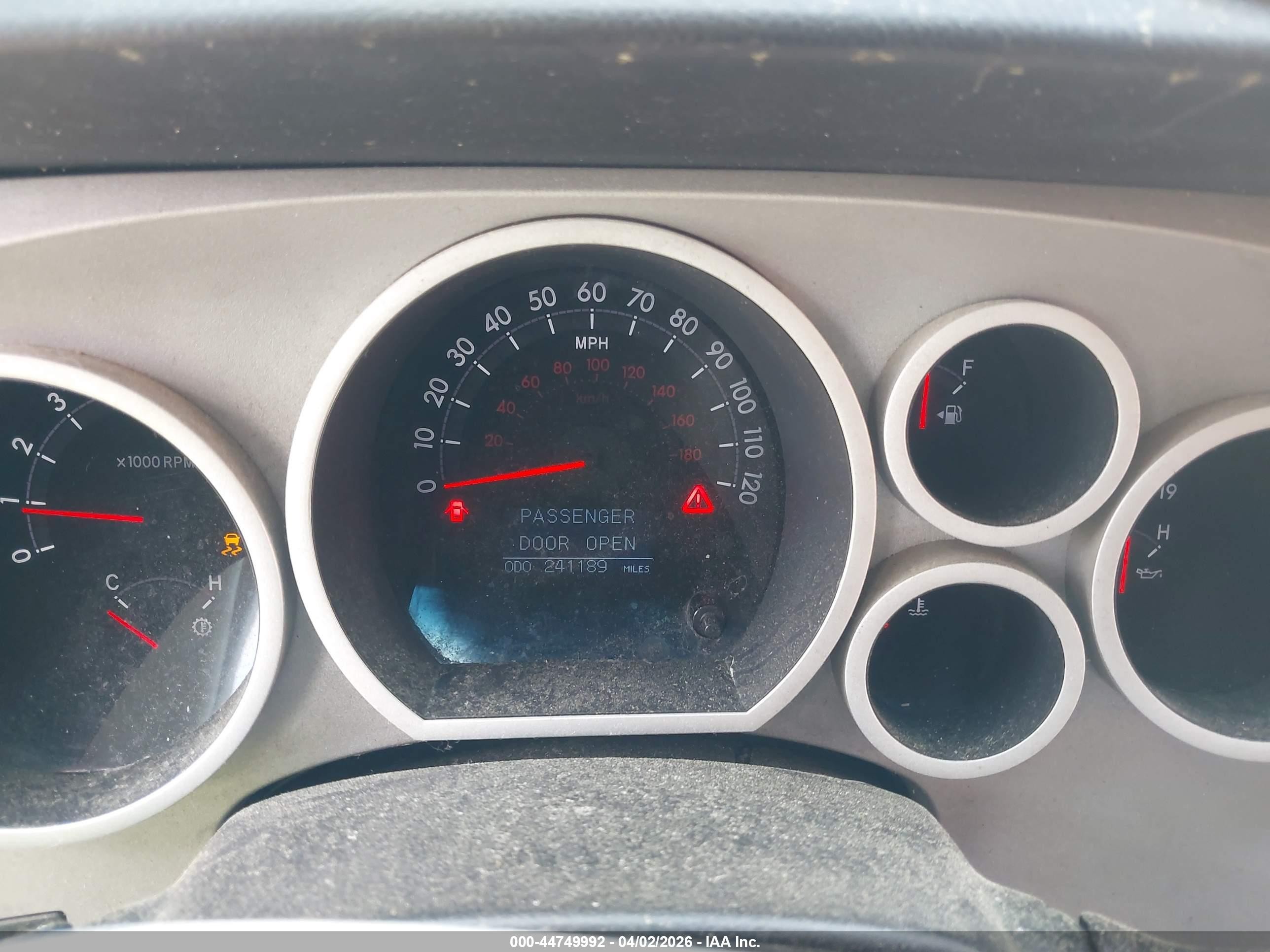 2008 Toyota Tundra Limited 5.7l V8 Gray vin: 5TFDV58108X079654