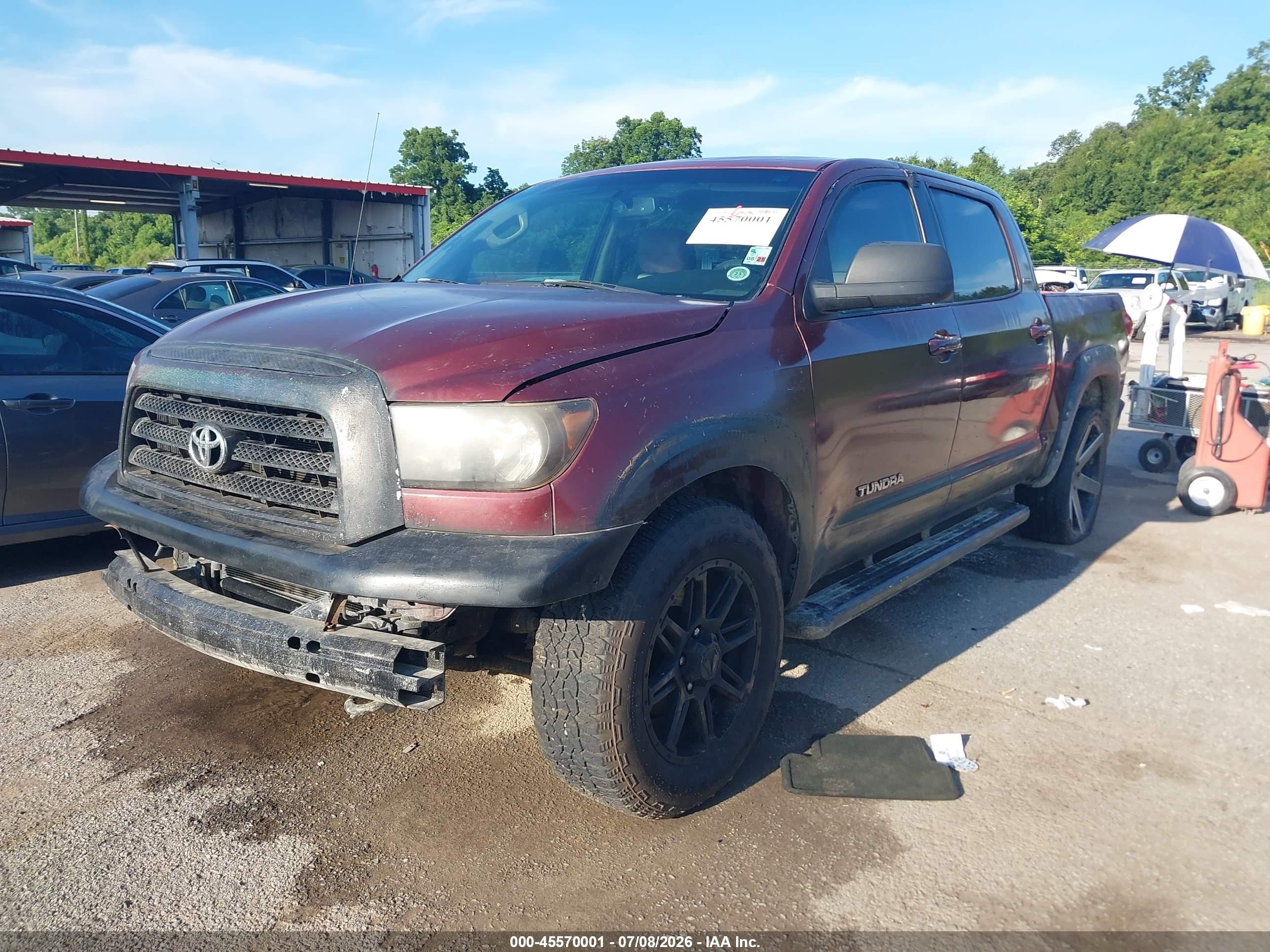 2007 Toyota Tundra Limited 5.7l V8 Burgundy vin: 5TFDV58127X030633
