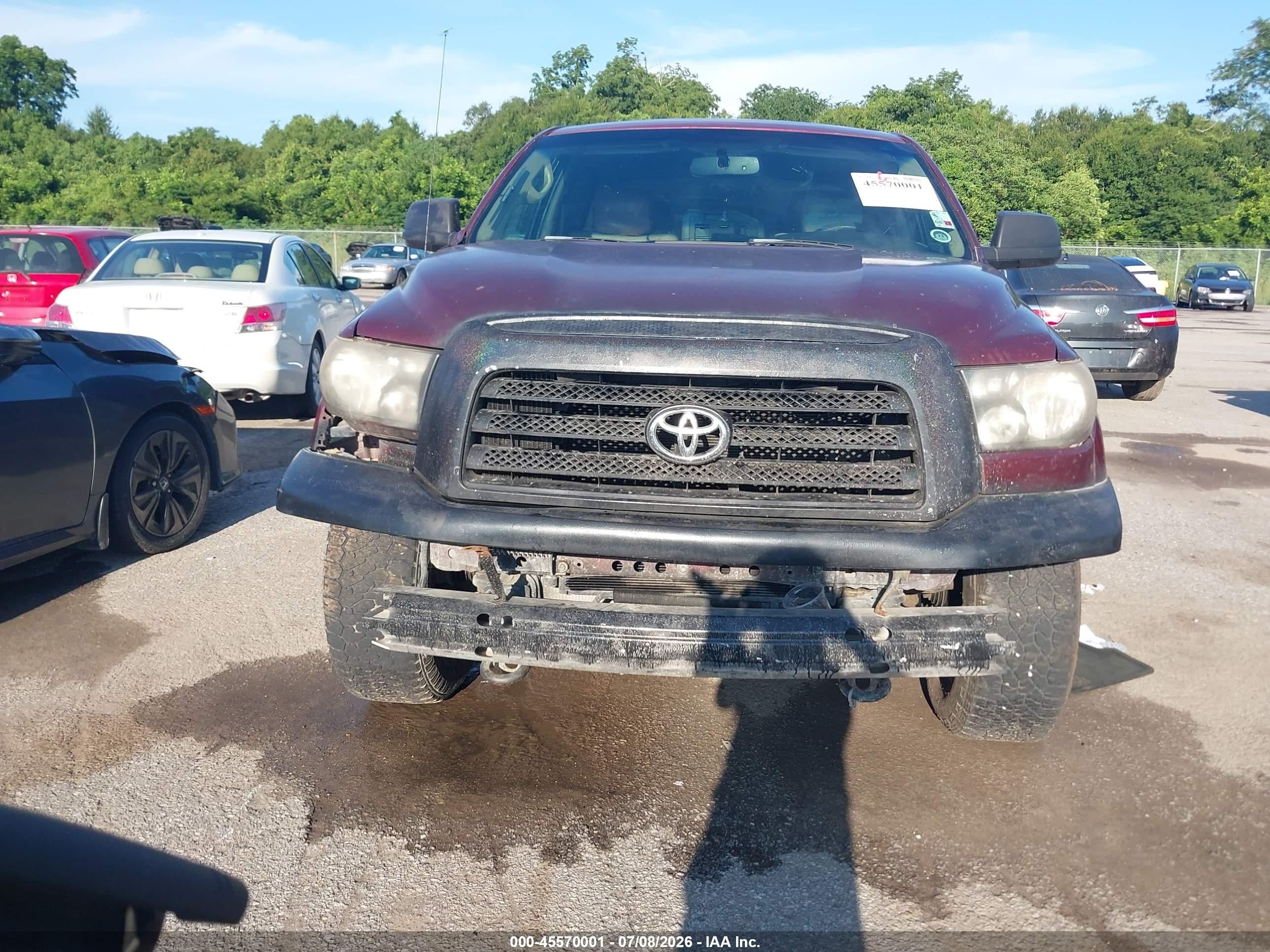 2007 Toyota Tundra Limited 5.7l V8 Burgundy vin: 5TFDV58127X030633