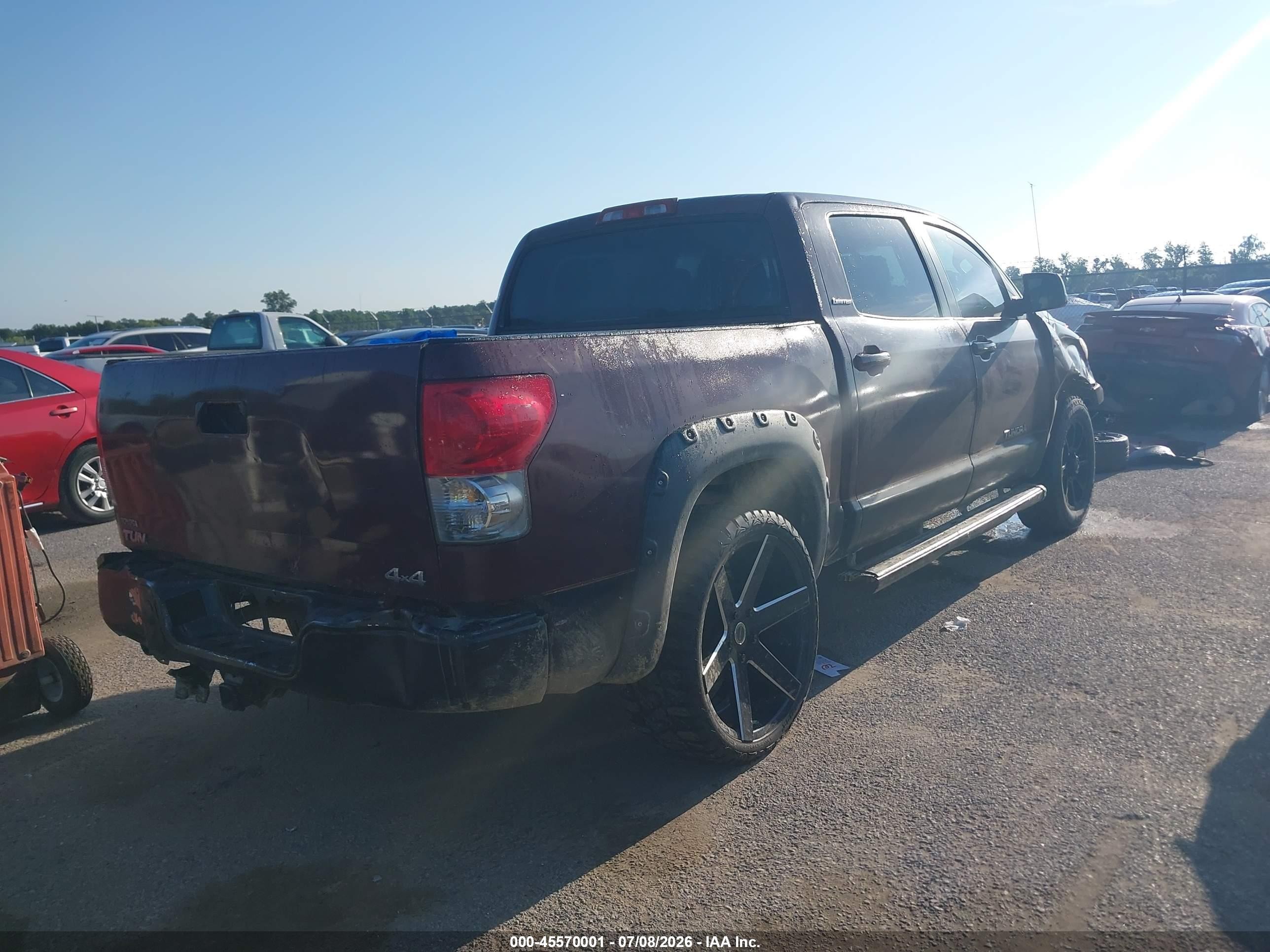 2007 Toyota Tundra Limited 5.7l V8 Burgundy vin: 5TFDV58127X030633