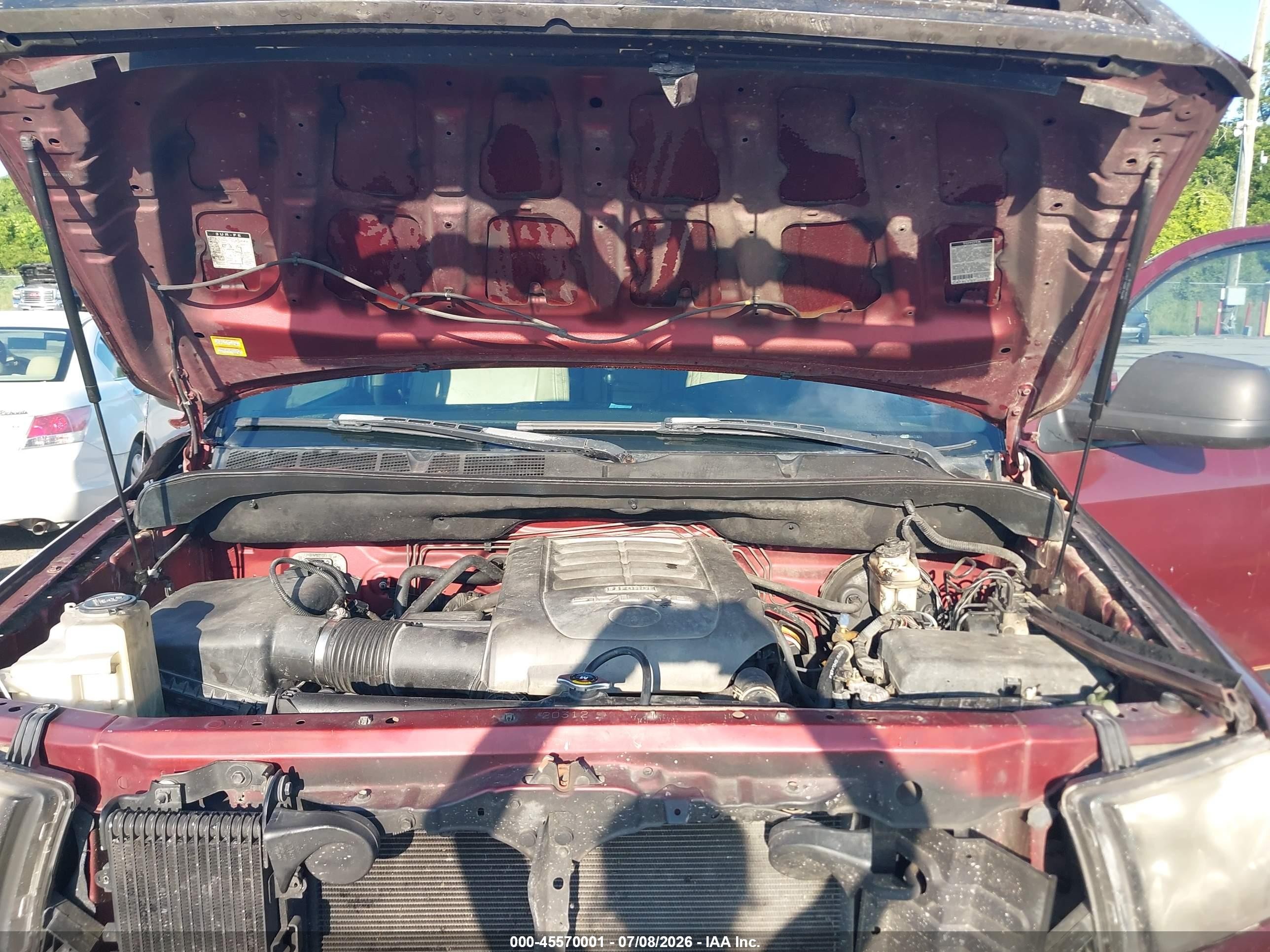 2007 Toyota Tundra Limited 5.7l V8 Burgundy vin: 5TFDV58127X030633