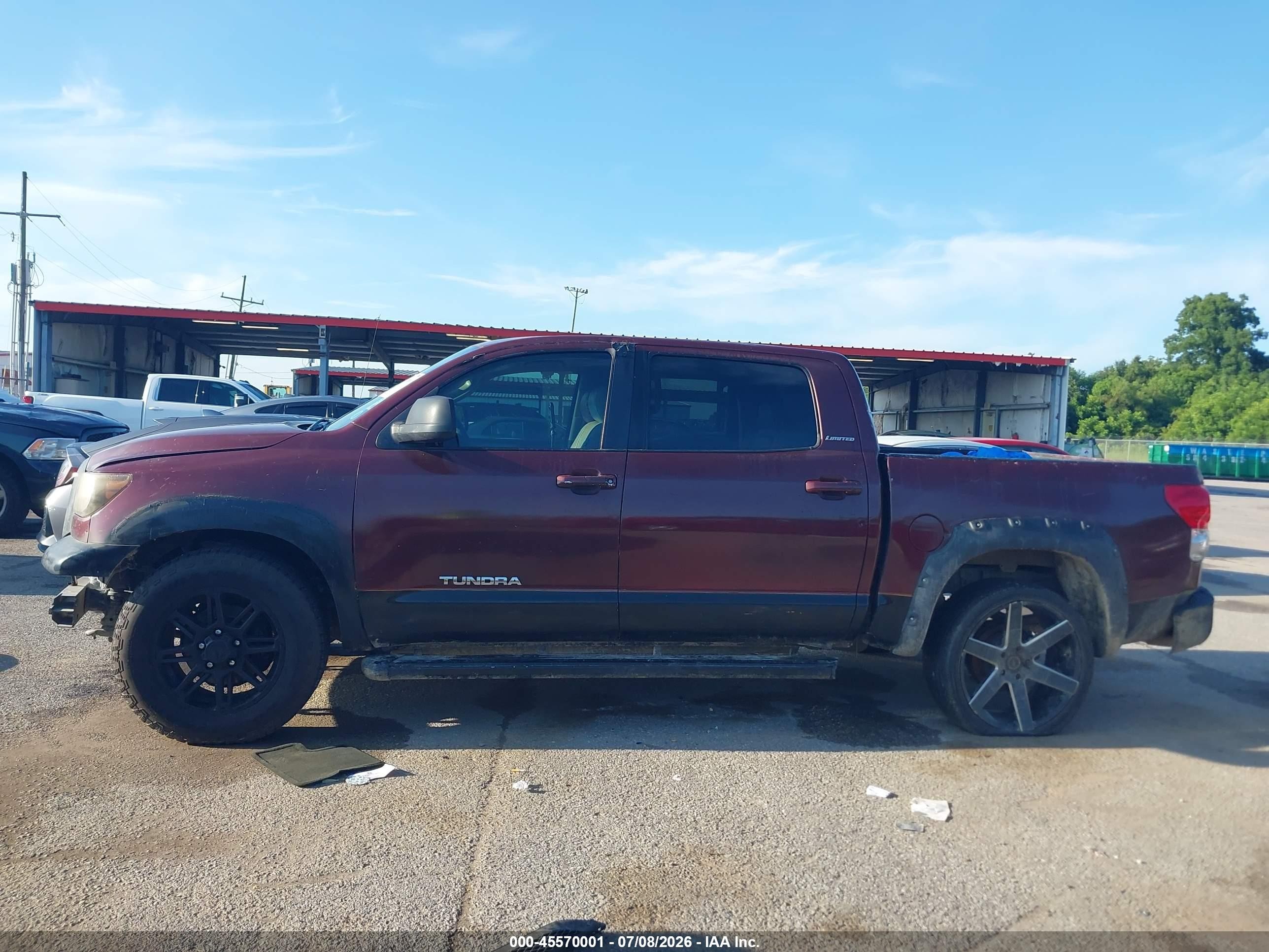 2007 Toyota Tundra Limited 5.7l V8 Burgundy vin: 5TFDV58127X030633