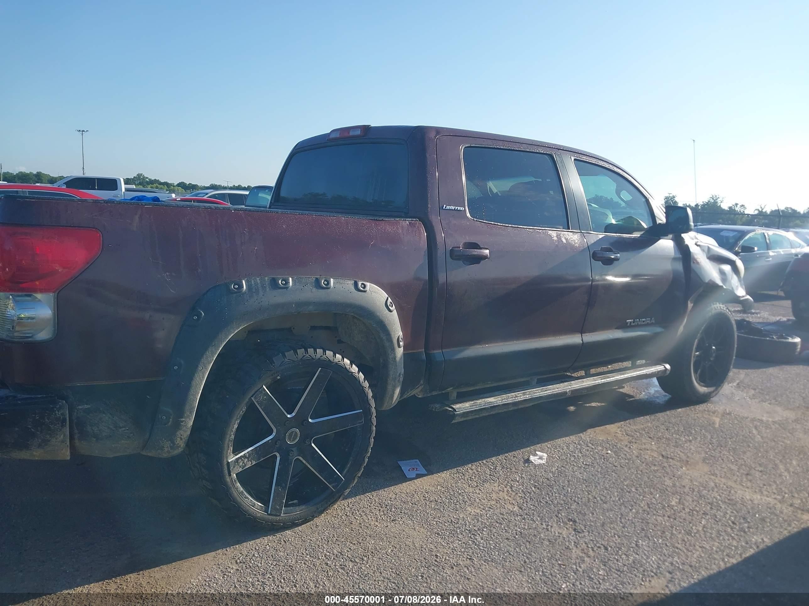 2007 Toyota Tundra Limited 5.7l V8 Burgundy vin: 5TFDV58127X030633