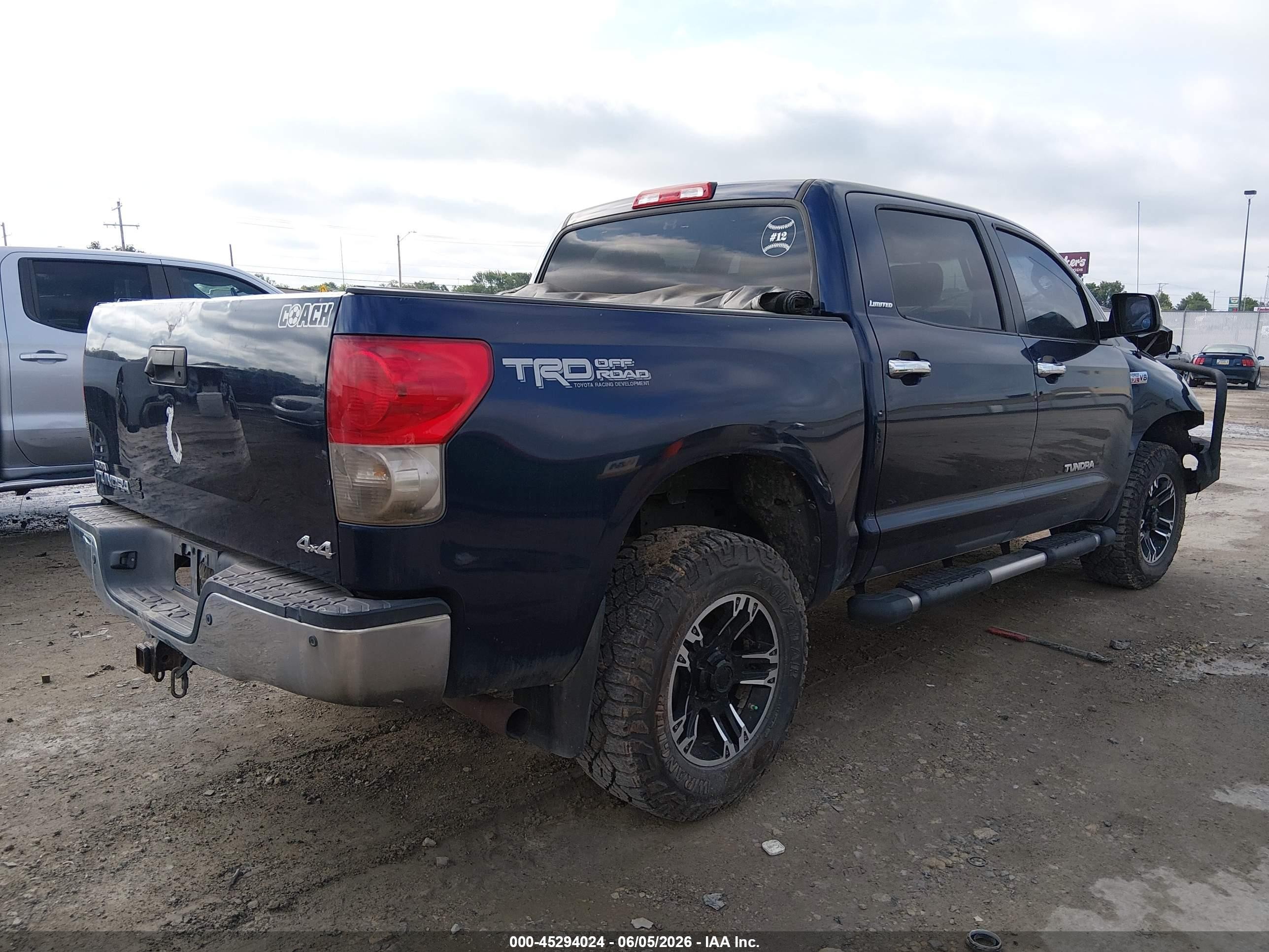 2008 Toyota Tundra Limited 5.7l V8 Blue vin: 5TFDV58138X060371
