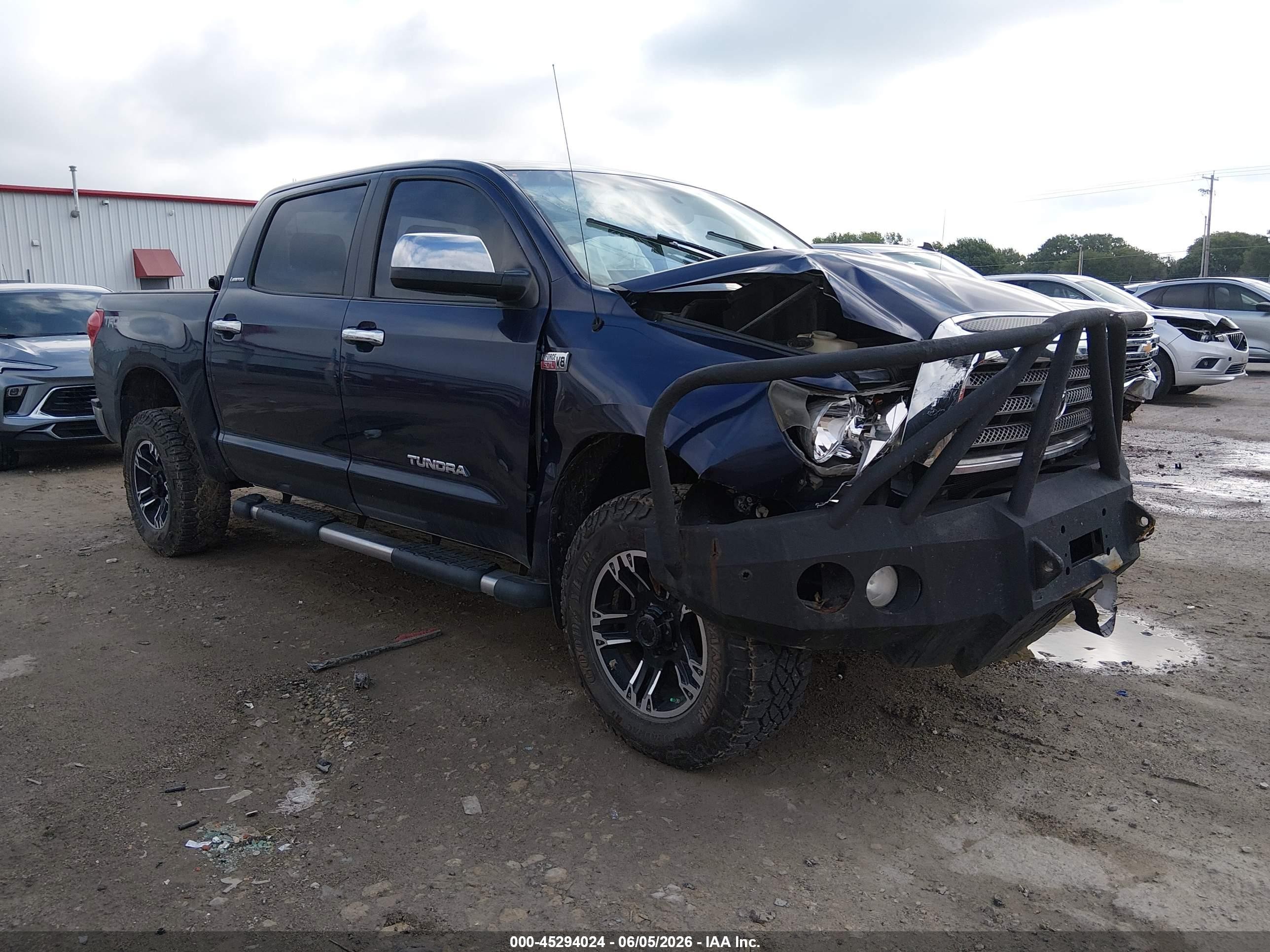 2008 Toyota Tundra Limited 5.7l V8 Blue vin: 5TFDV58138X060371
