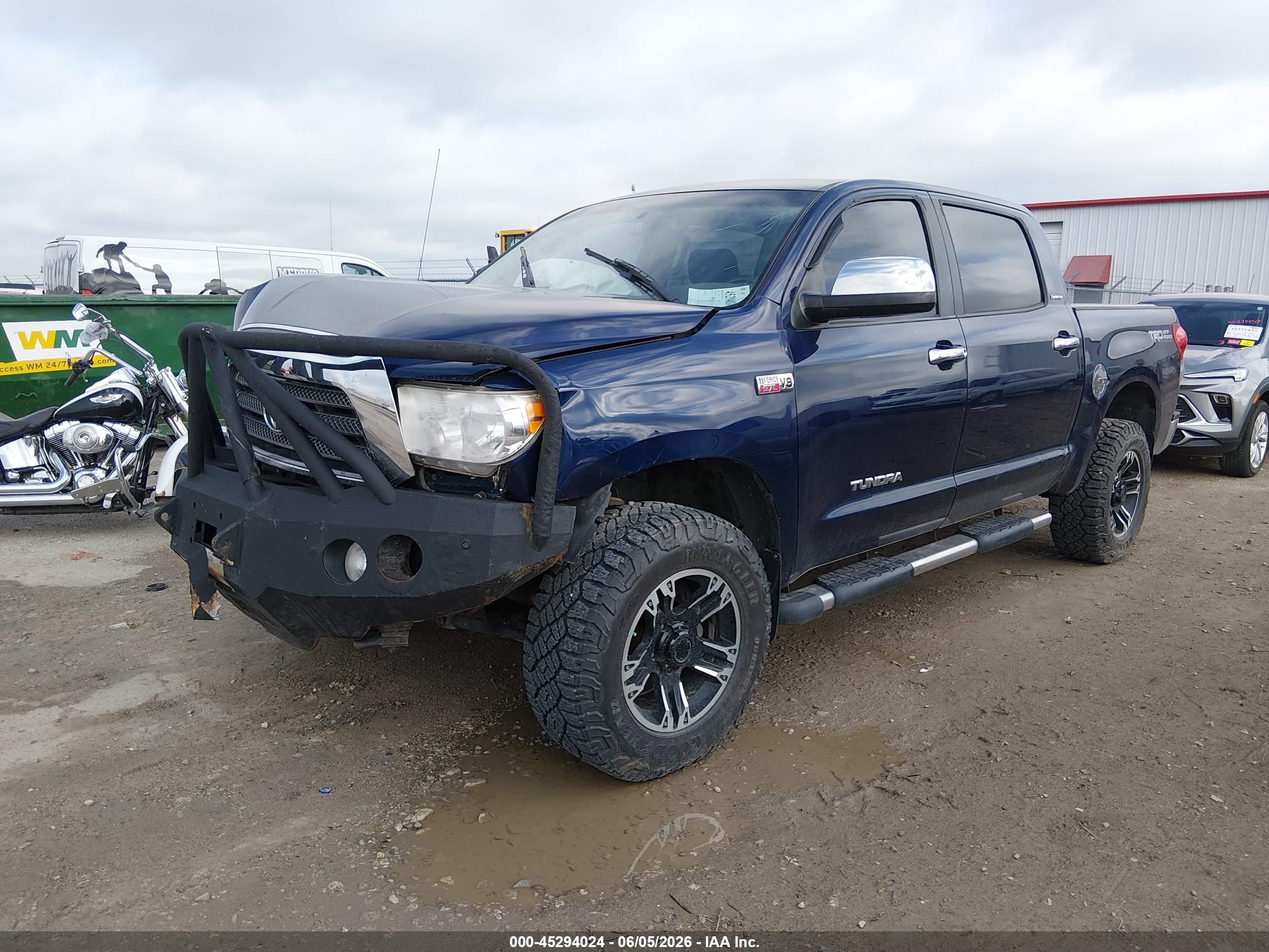 2008 Toyota Tundra Limited 5.7l V8 Blue vin: 5TFDV58138X060371