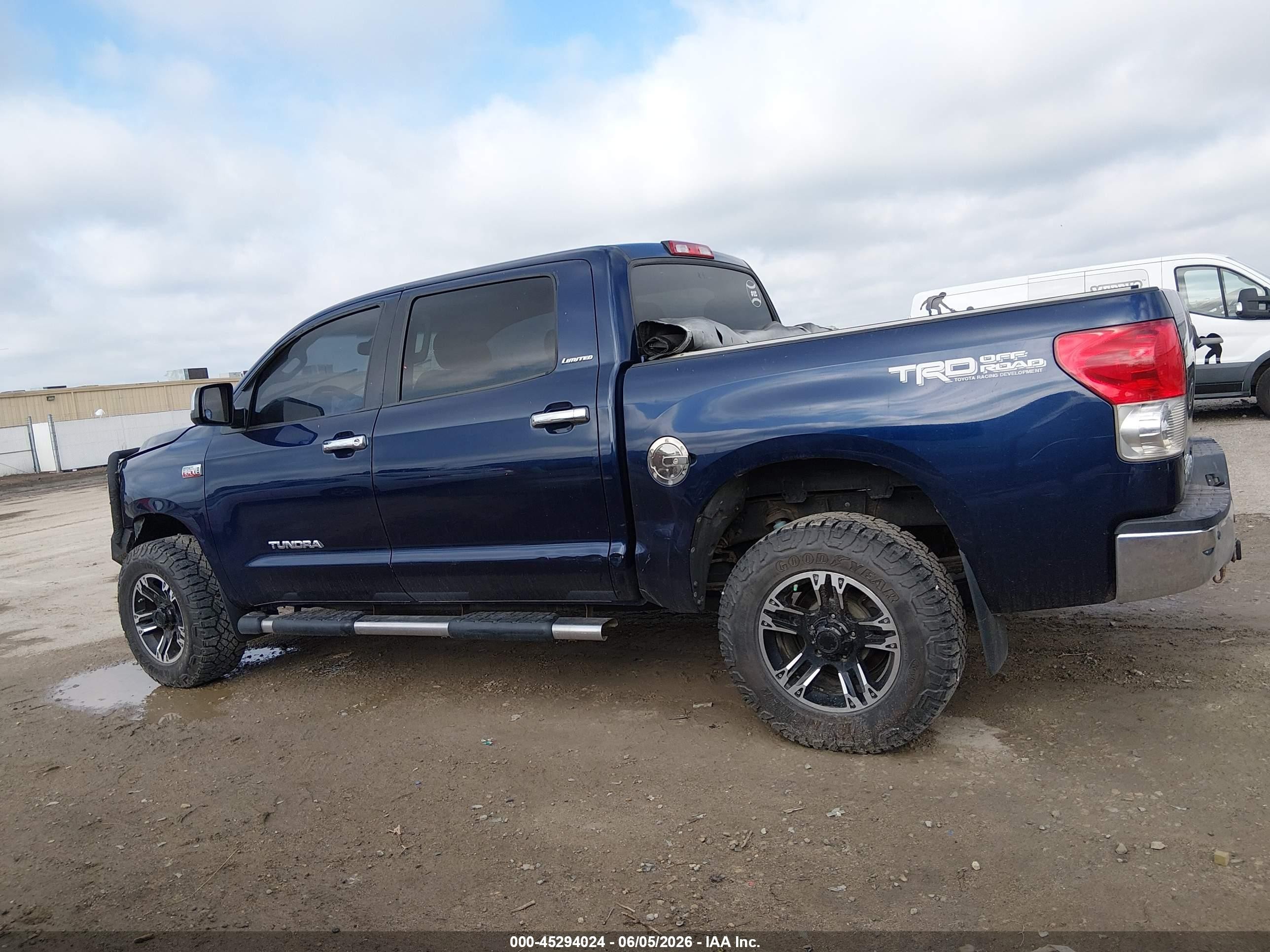 2008 Toyota Tundra Limited 5.7l V8 Blue vin: 5TFDV58138X060371