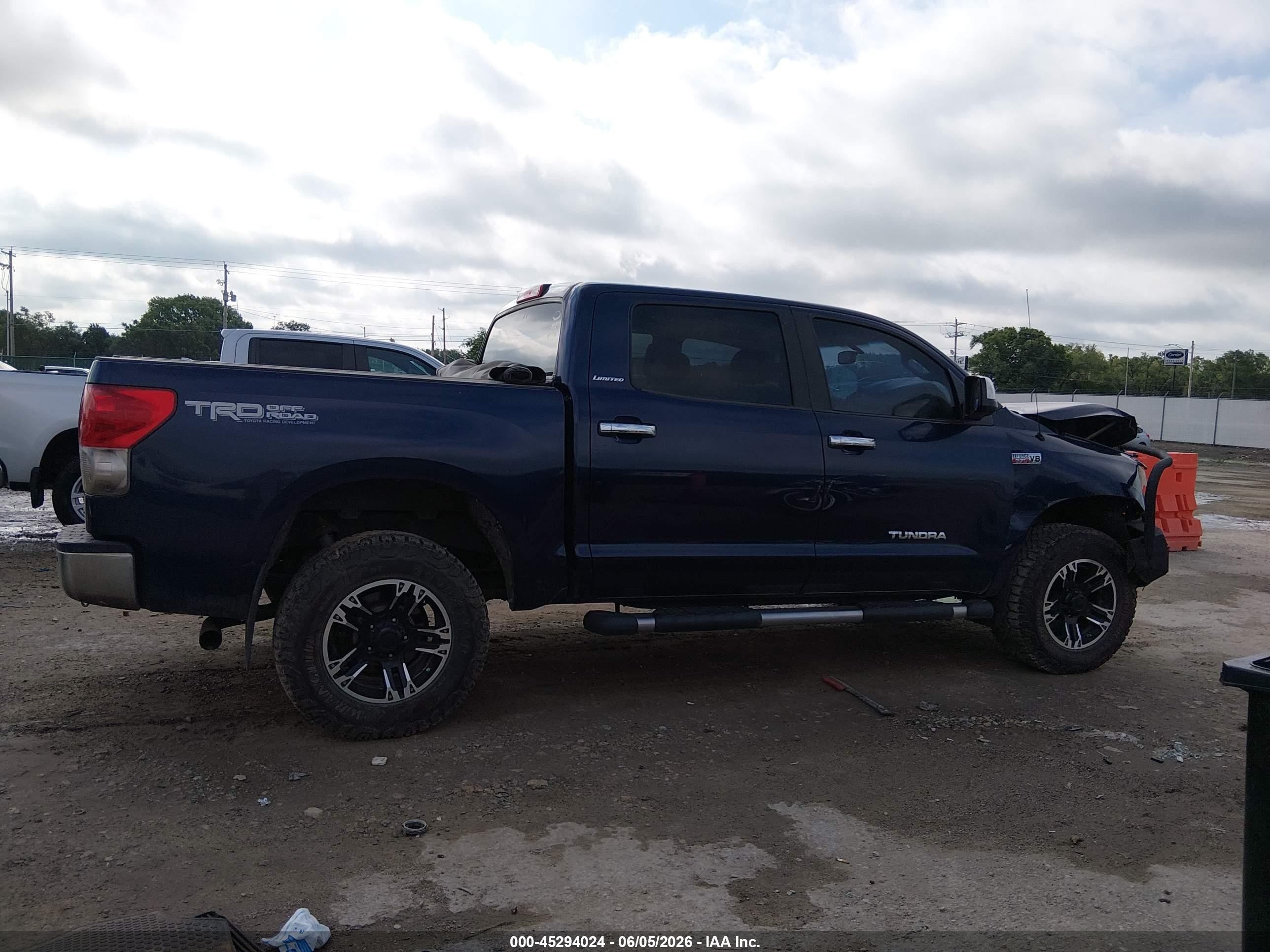 2008 Toyota Tundra Limited 5.7l V8 Blue vin: 5TFDV58138X060371
