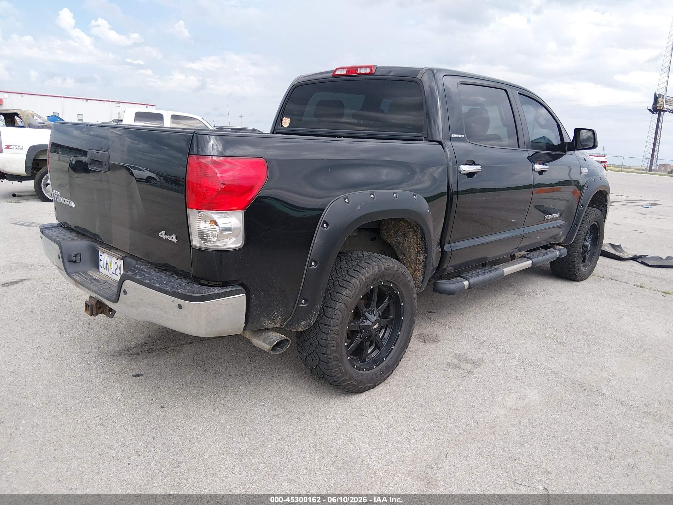 2008 Toyota Tundra Limited 5.7l V8 Black vin: 5TFDV58168X054046
