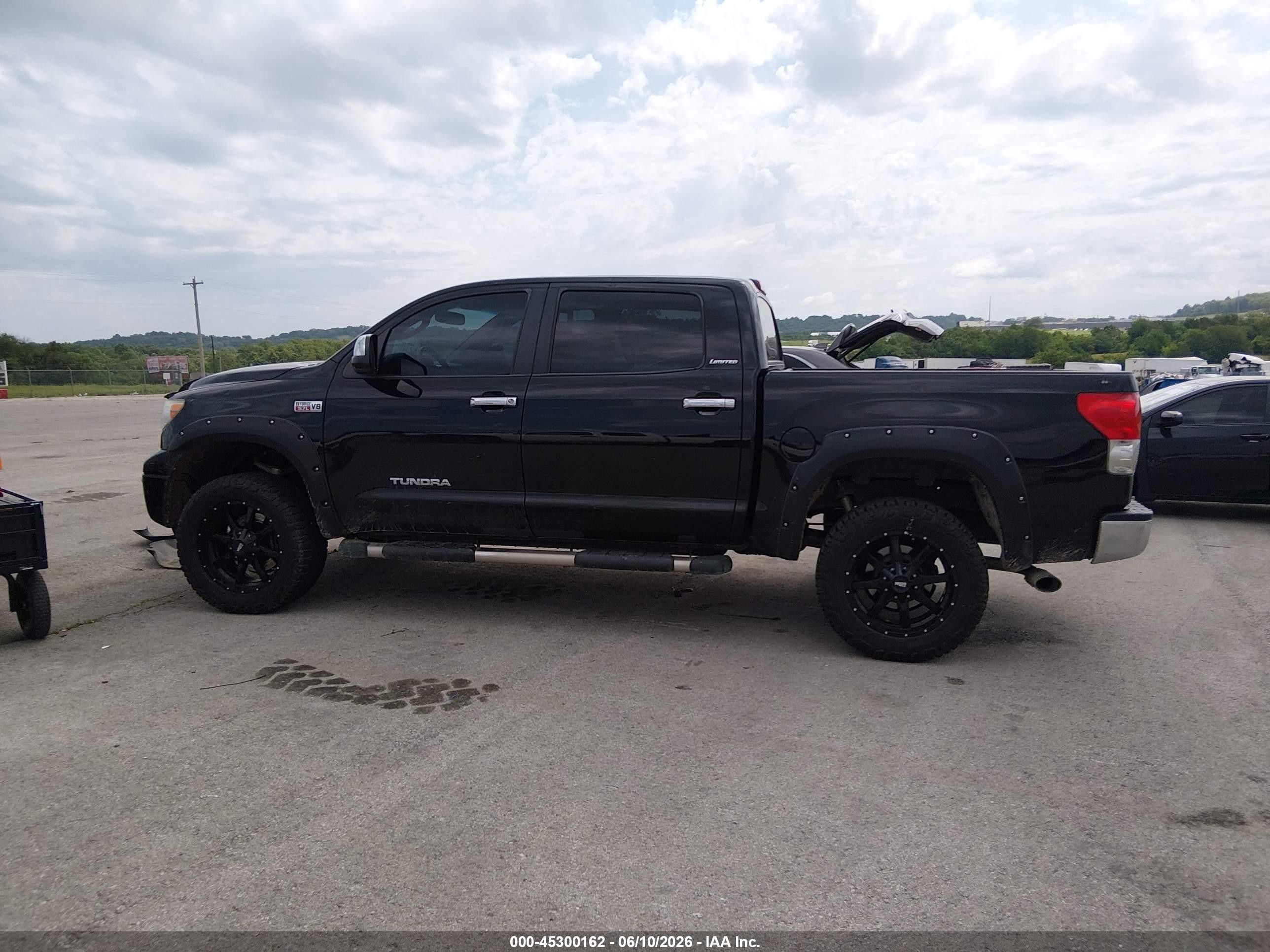 2008 Toyota Tundra Limited 5.7l V8 Black vin: 5TFDV58168X054046