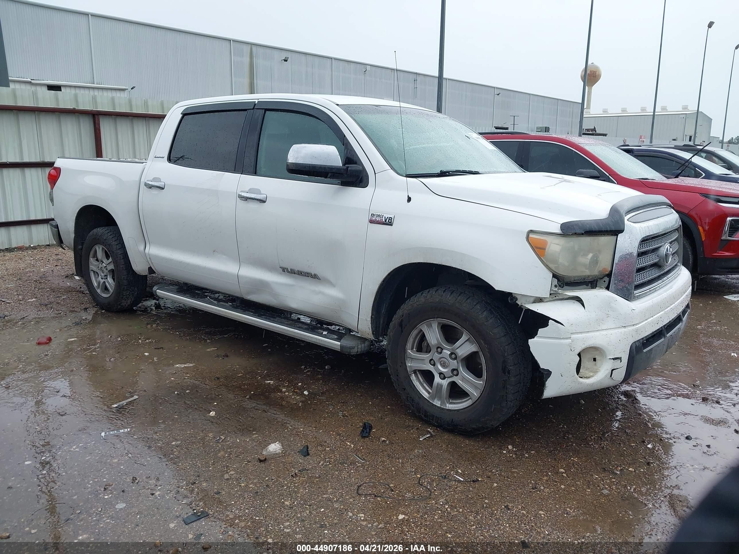 2008 Toyota Tundra Limited 5.7l V8 White vin: 5TFDV58168X070957