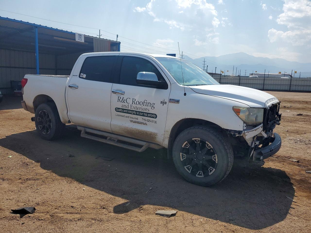 2008 Toyota Tundra Crewmax Limited Белый vin: 5TFDV58178X055061
