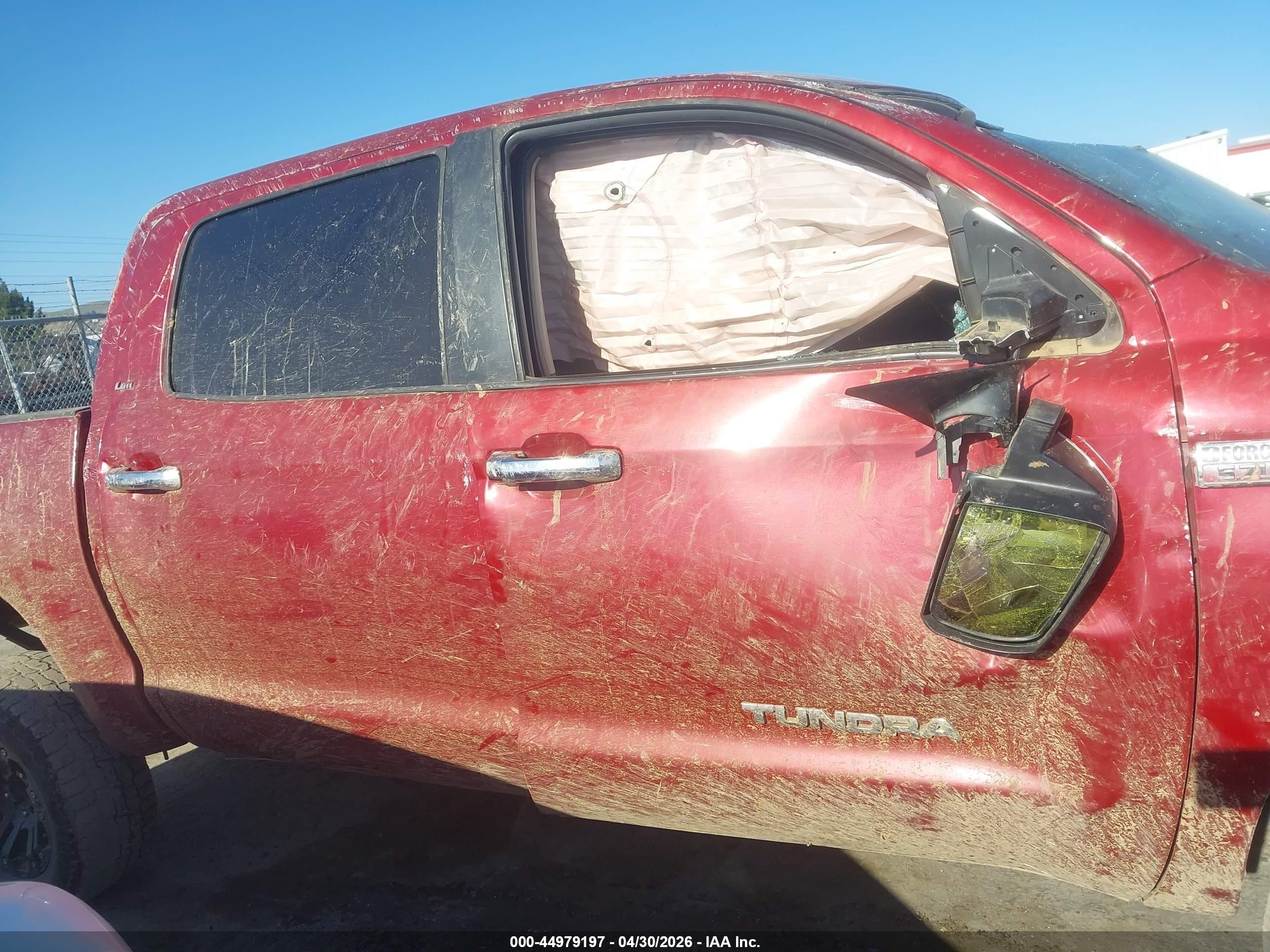 2008 Toyota Tundra Limited 5.7l V8 Red vin: 5TFDV58178X079344