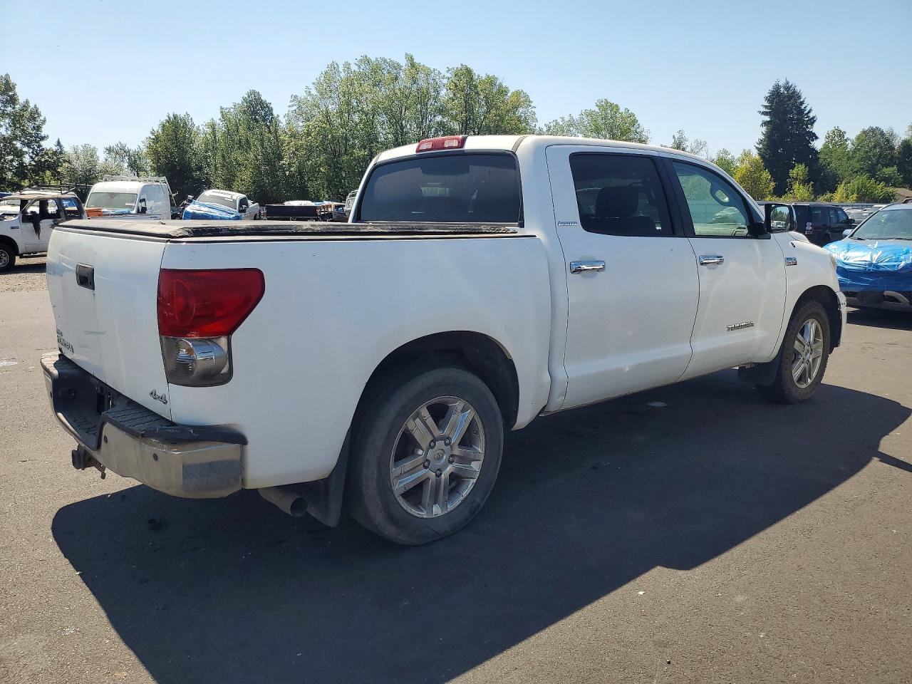 2008 Toyota Tundra Limited White vin: 5TFDV58188X063606
