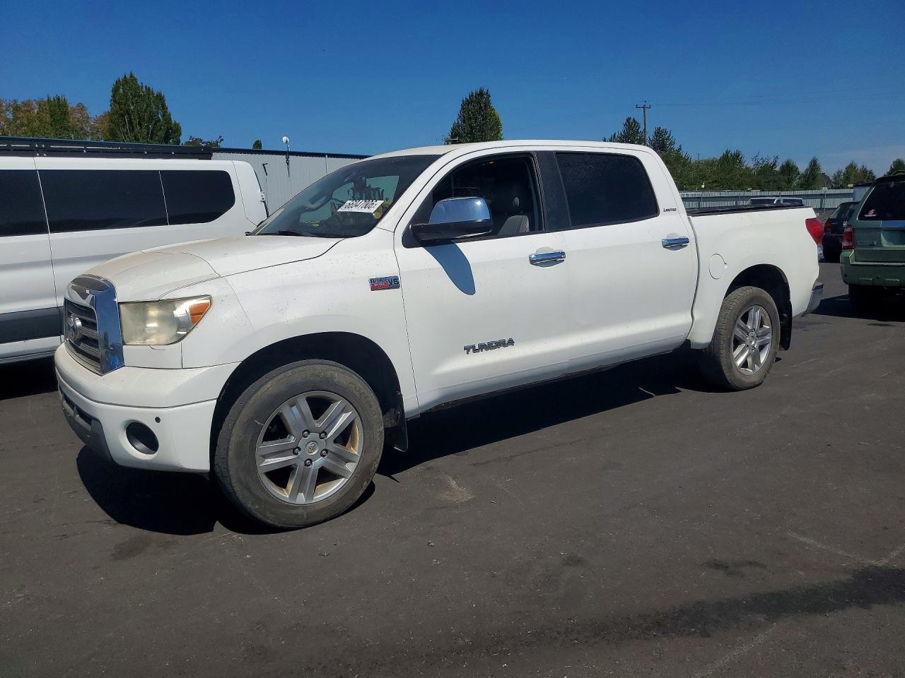 2008 Toyota Tundra Limited White vin: 5TFDV58188X063606
