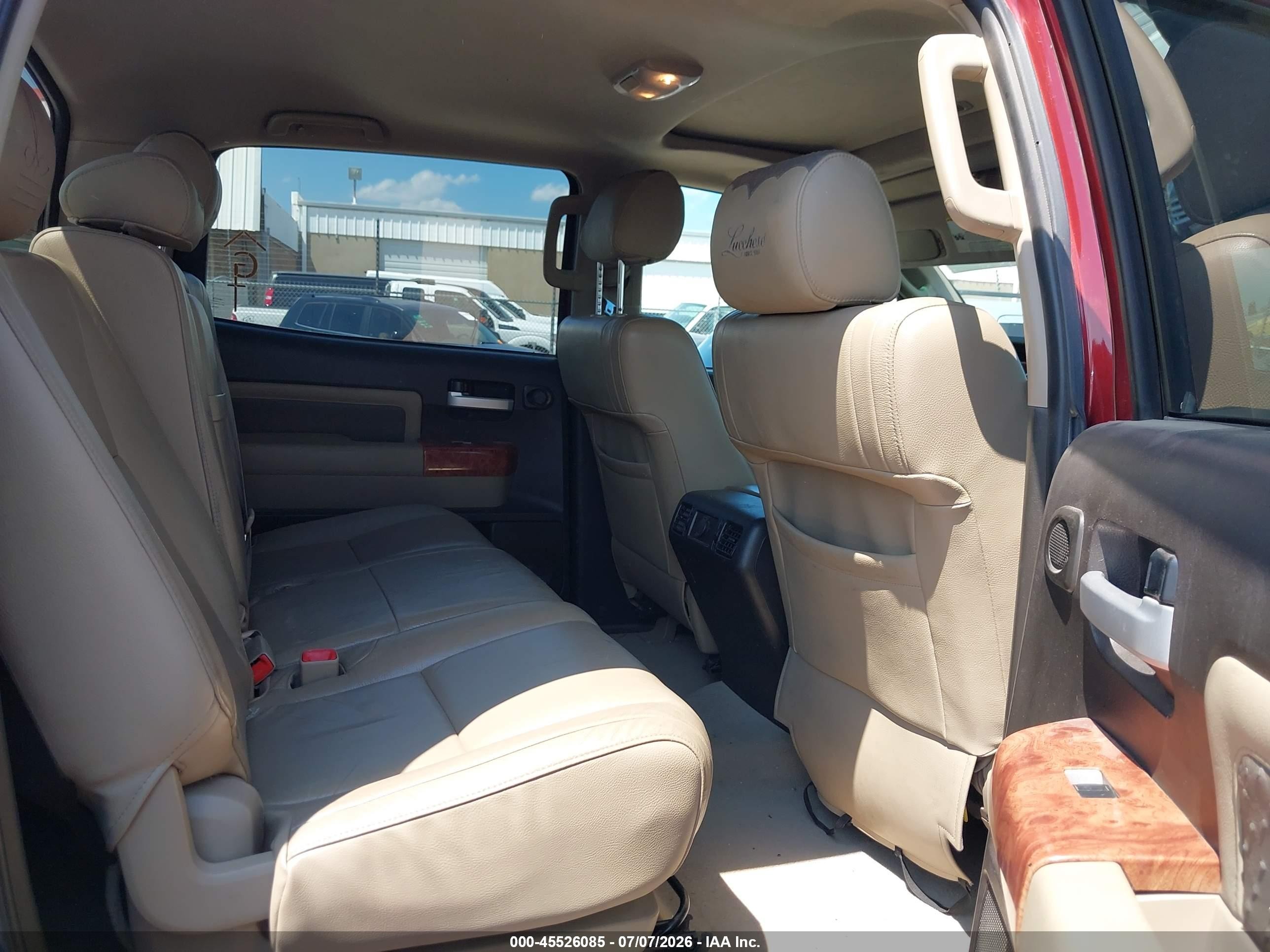 2008 Toyota Tundra Limited 5.7l V8 Red vin: 5TFDV58188X073925