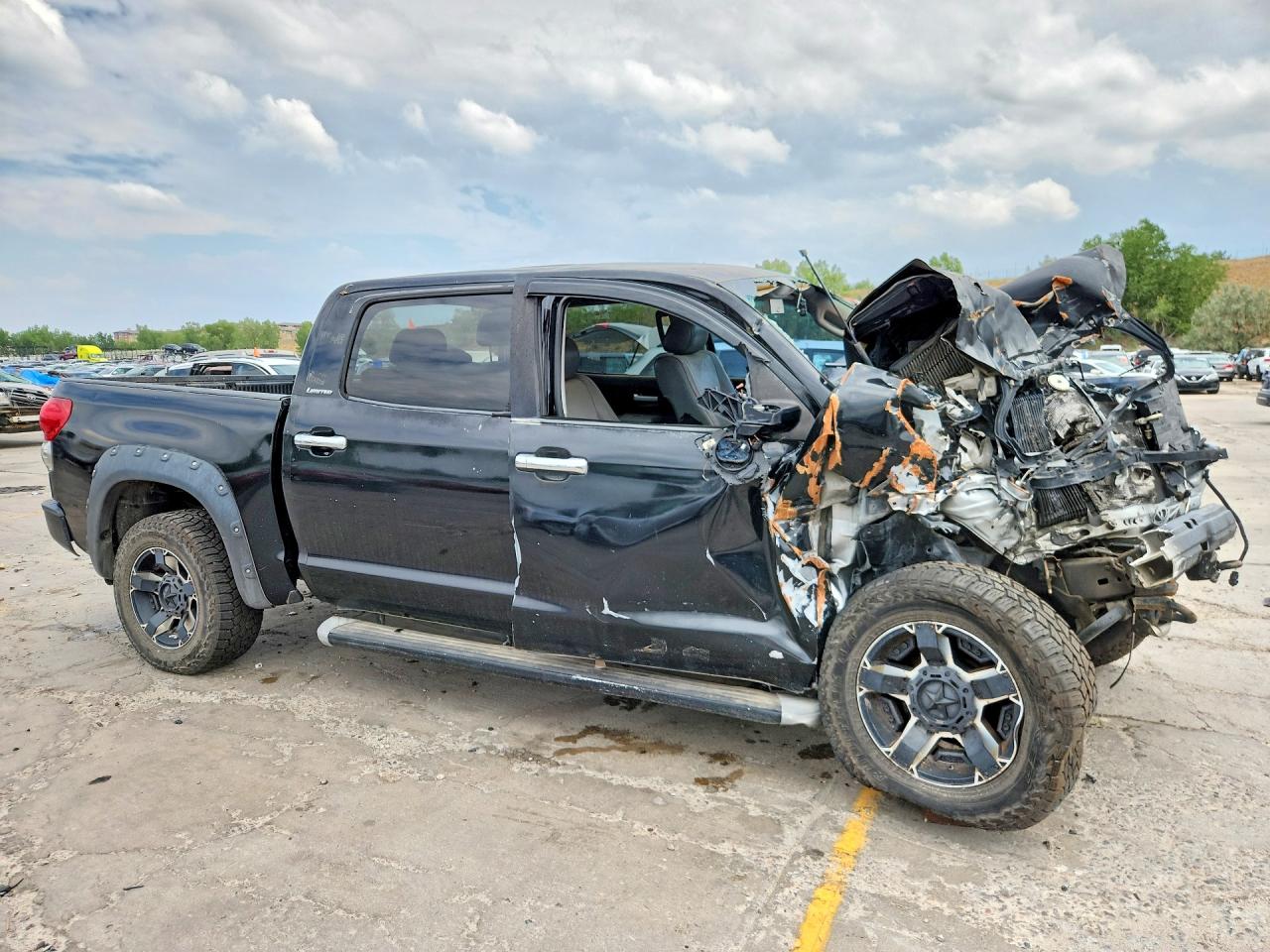 2008 Toyota Tundra Crewmax Limited Black vin: 5TFDV58188X074587