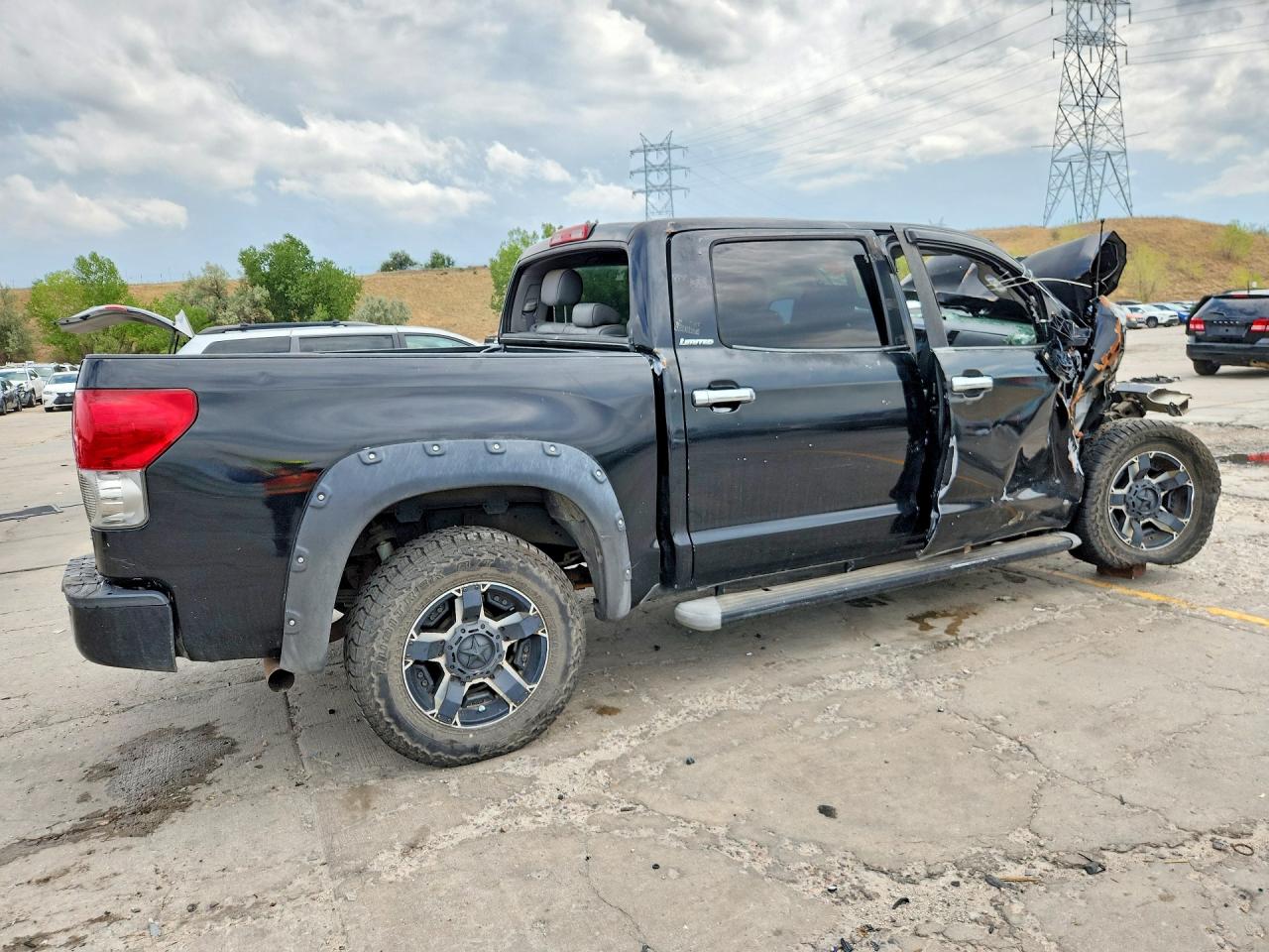 2008 Toyota Tundra Crewmax Limited Black vin: 5TFDV58188X074587