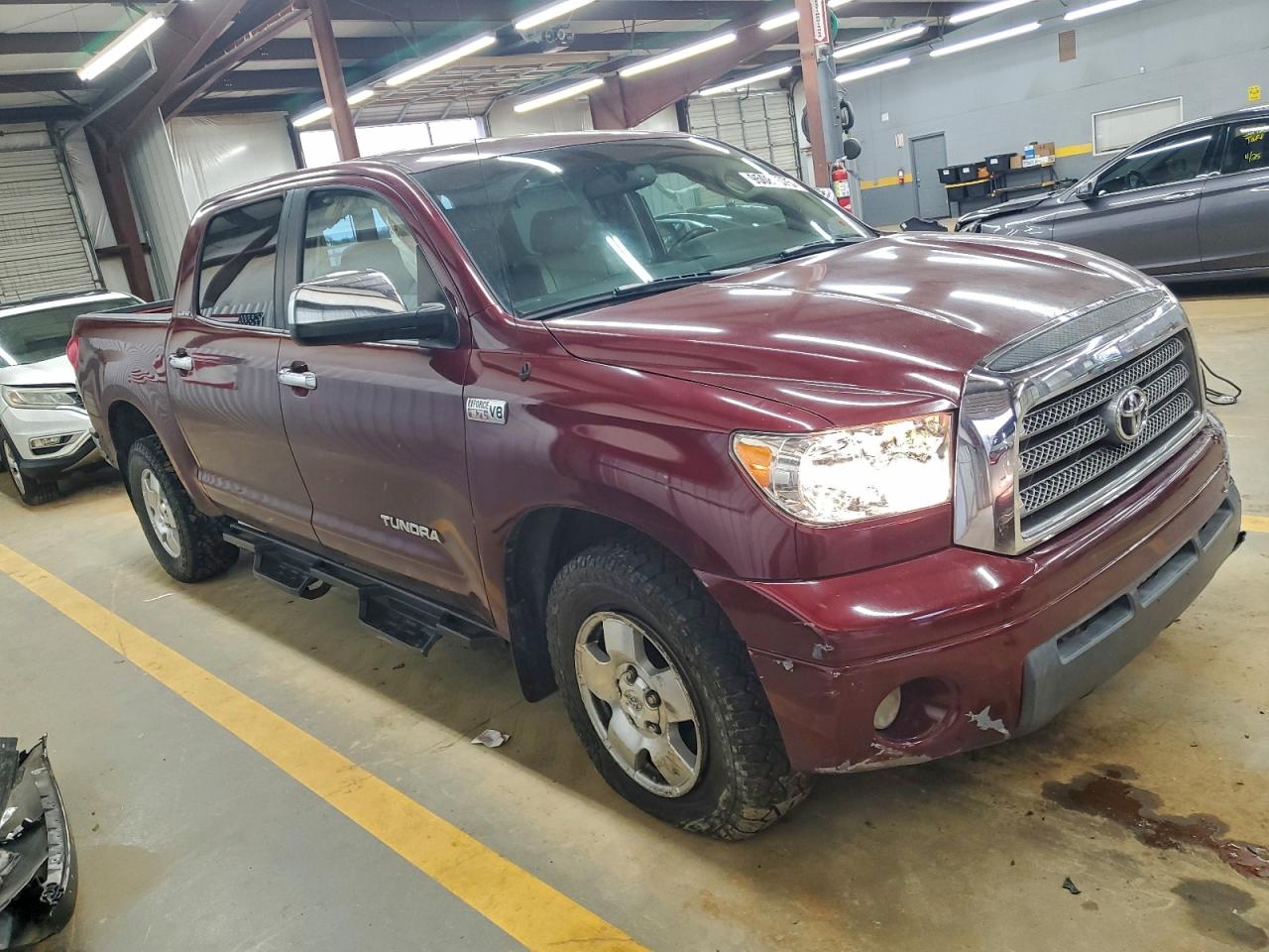 2008 Toyota Tundra Crewmax Limited Red vin: 5TFDV58198X040965