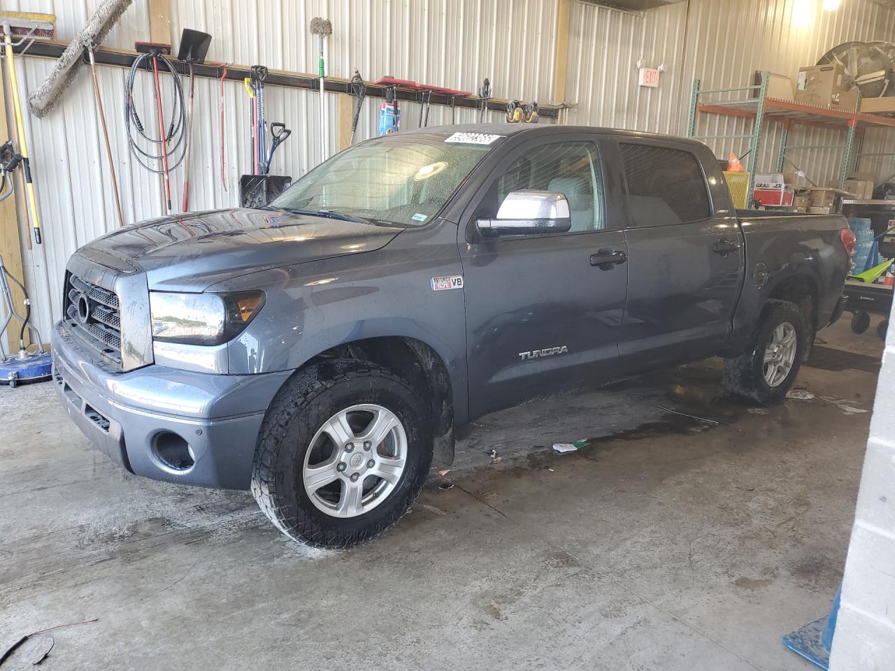 2008 Toyota Tundra Crewmax Limited Gray vin: 5TFDV58198X043588 Damage: Left Front Fender, Heavy Scratch, 1/8 To 1/2 Inch