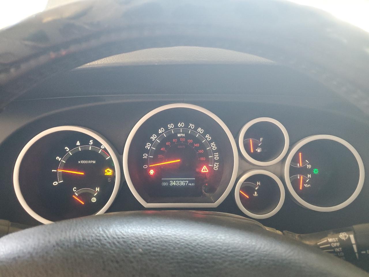 2008 Toyota Tundra Crewmax Limited Gray vin: 5TFDV58198X043588 Damage: Warning Light - Engine, On, Unacceptable