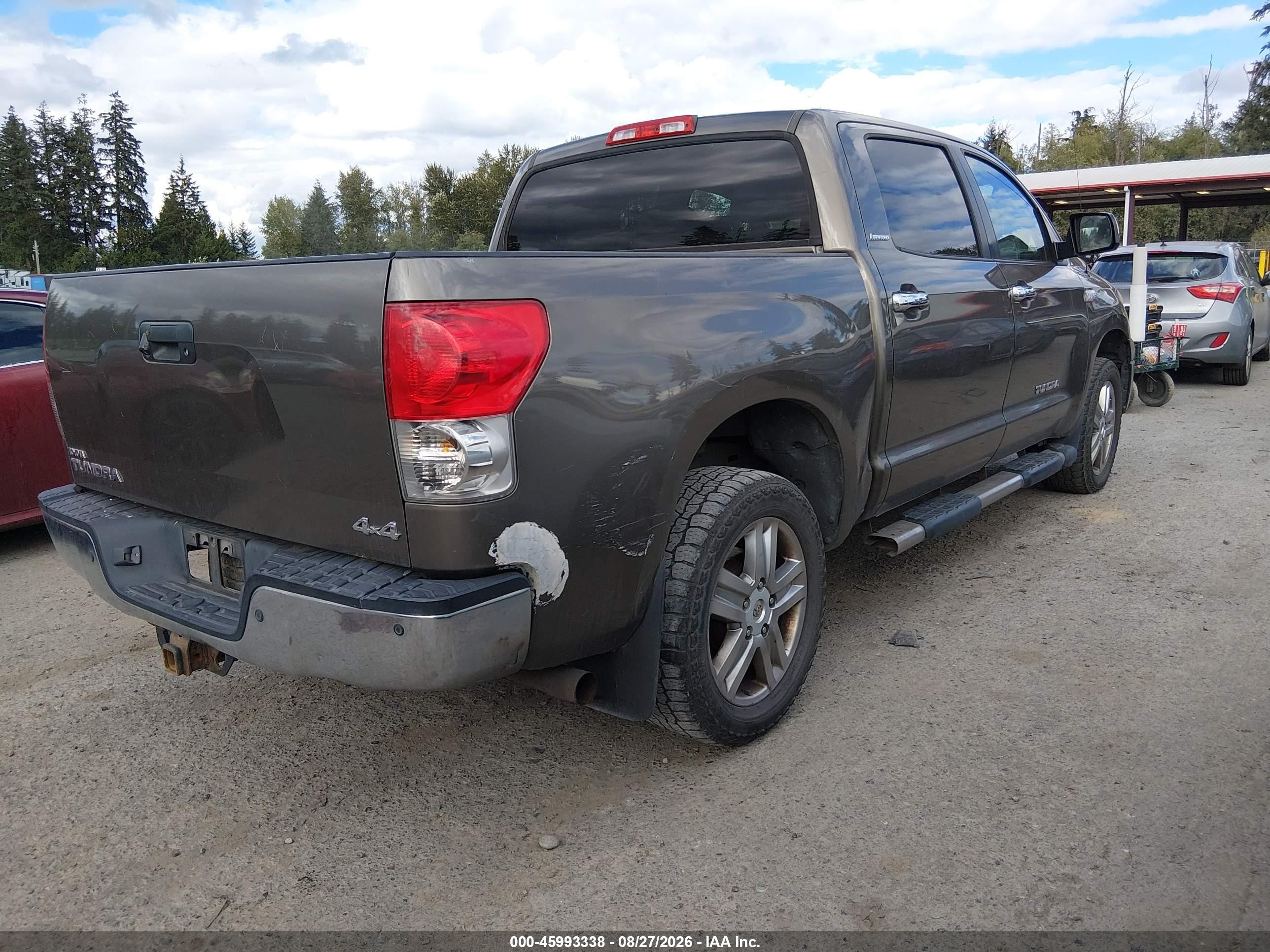 2008 Toyota Tundra Limited 5.7l V8 Brown vin: 5TFDV58198X071102