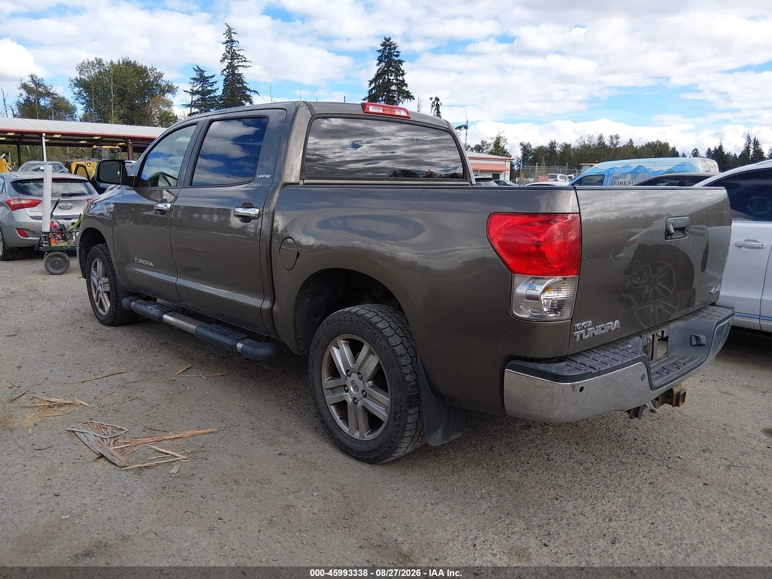 2008 Toyota Tundra Limited 5.7l V8 Brown vin: 5TFDV58198X071102