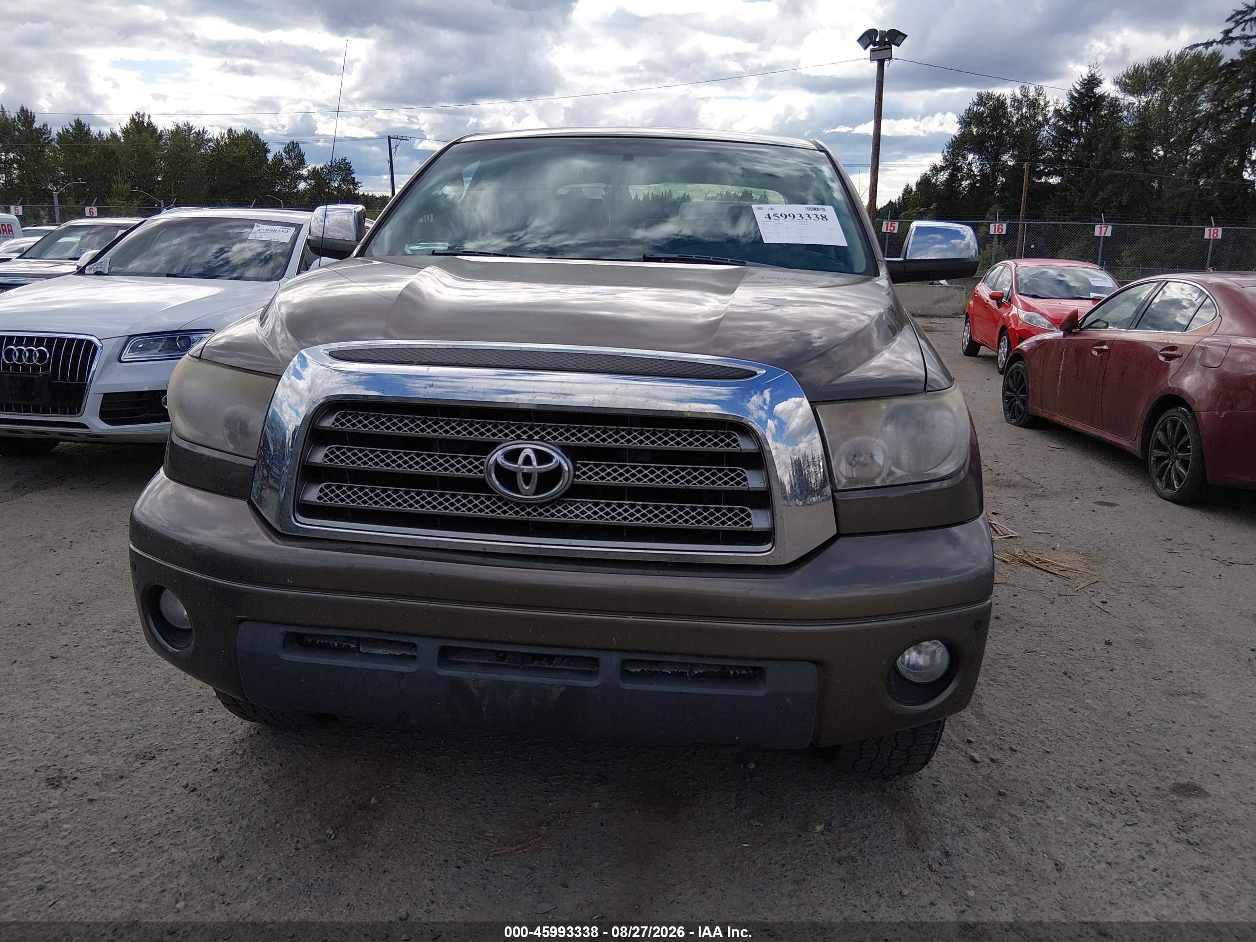 2008 Toyota Tundra Limited 5.7l V8 Brown vin: 5TFDV58198X071102