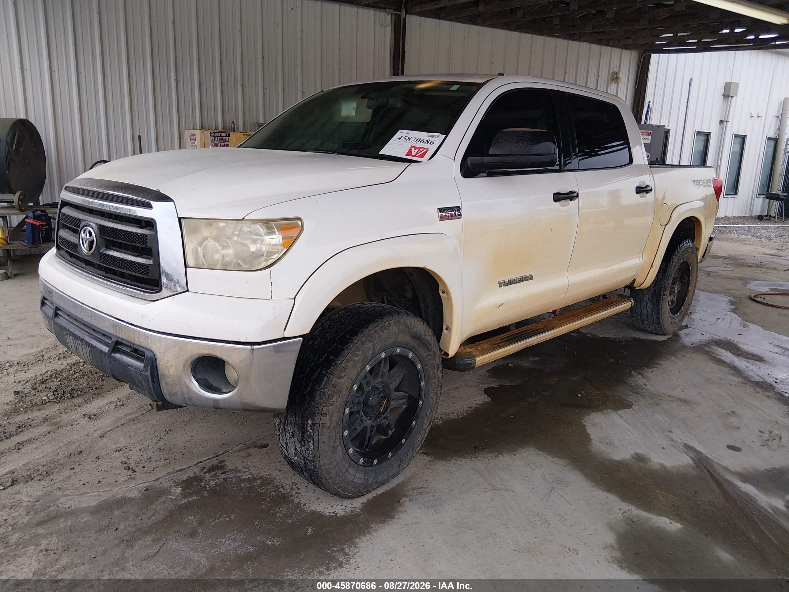 2011 Toyota Tundra Grade 5.7l V8 White vin: 5TFDW5F10BX181088