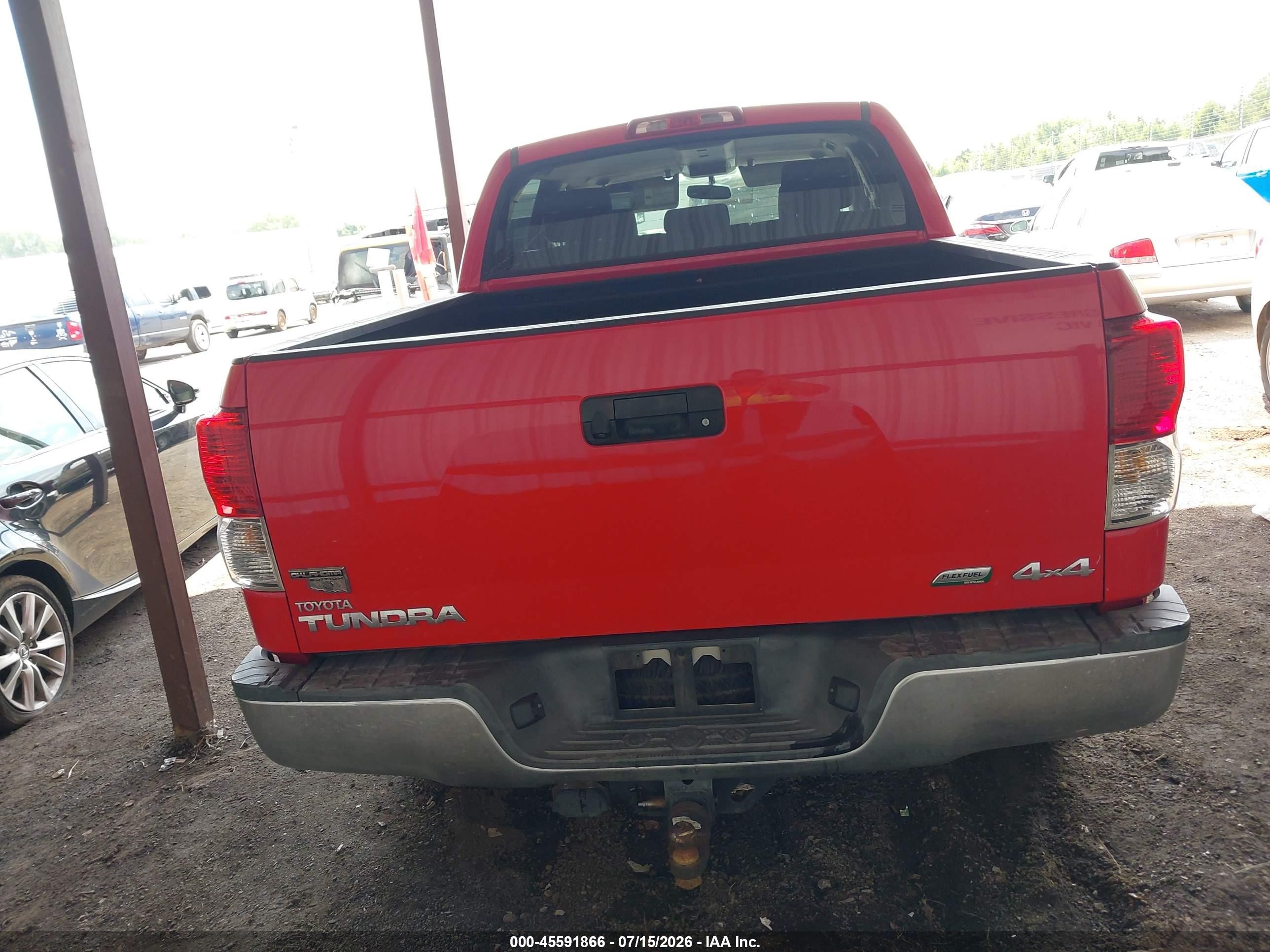 2012 Toyota Tundra Grade 5.7l V8 Красный vin: 5TFDW5F10CX259872