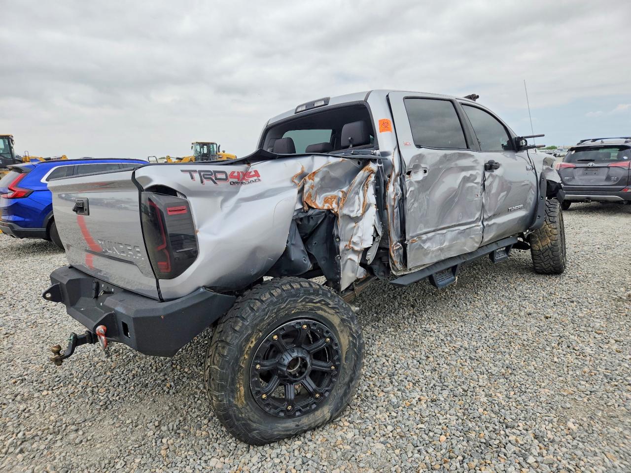 2014 Toyota Tundra Crewmax Sr5 Silver vin: 5TFDW5F10EX350983