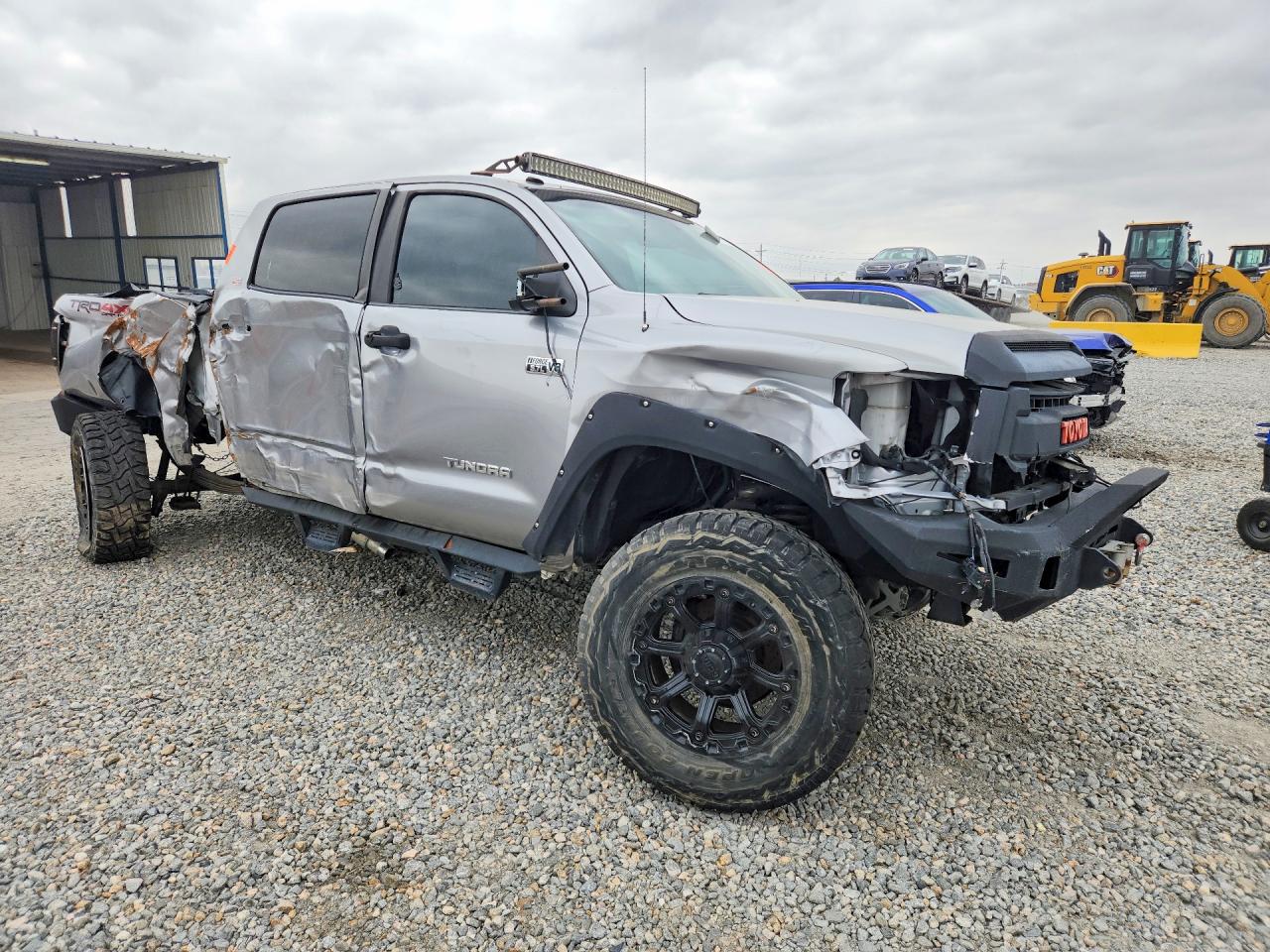 2014 Toyota Tundra Crewmax Sr5 Silver vin: 5TFDW5F10EX350983
