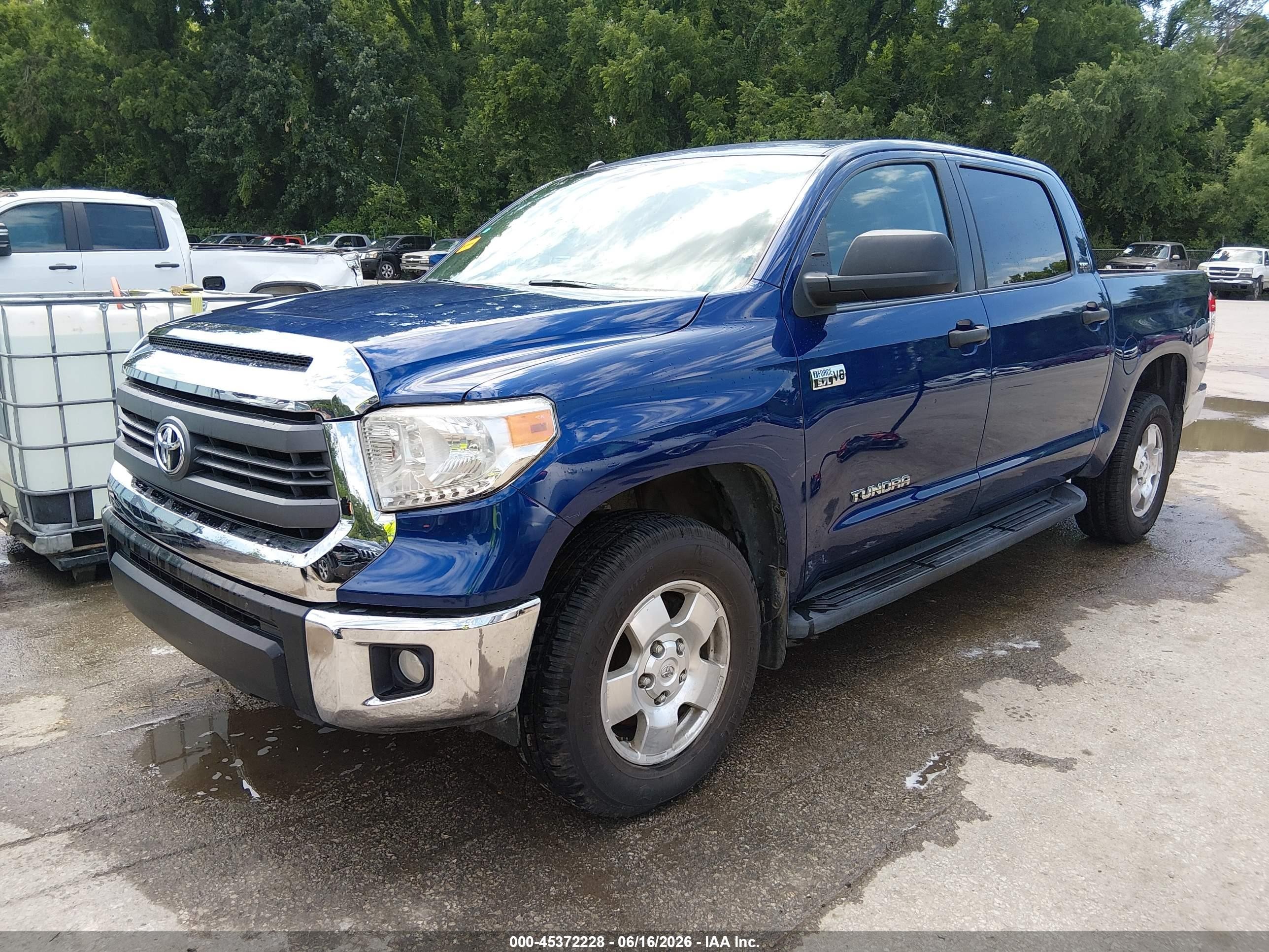 2014 Toyota Tundra Sr5 5.7l V8 Blue vin: 5TFDW5F10EX395115