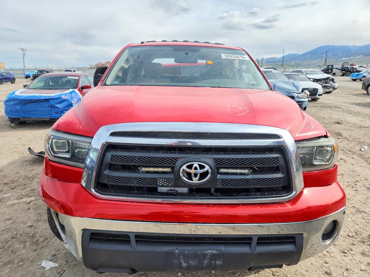 2010 Toyota Tundra Crewmax Sr5 Red vin: 5TFDW5F11AX122226
