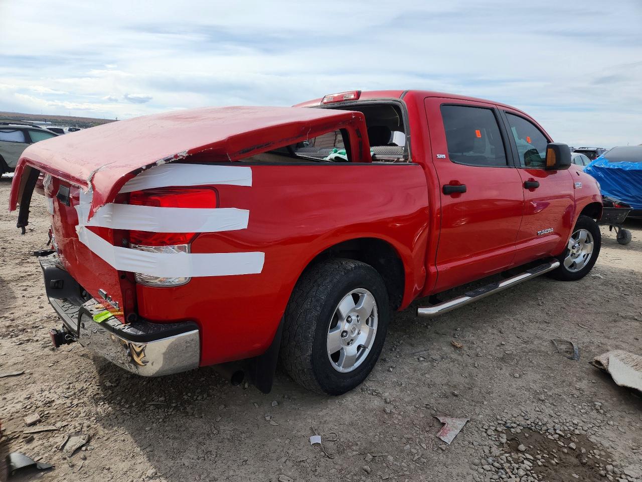 2010 Toyota Tundra Crewmax Sr5 Red vin: 5TFDW5F11AX122226