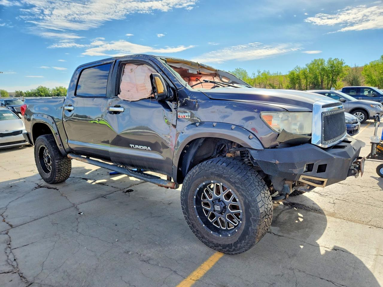 2013 Toyota Tundra Crewmax Sr5 Gray vin: 5TFDW5F11DX280859