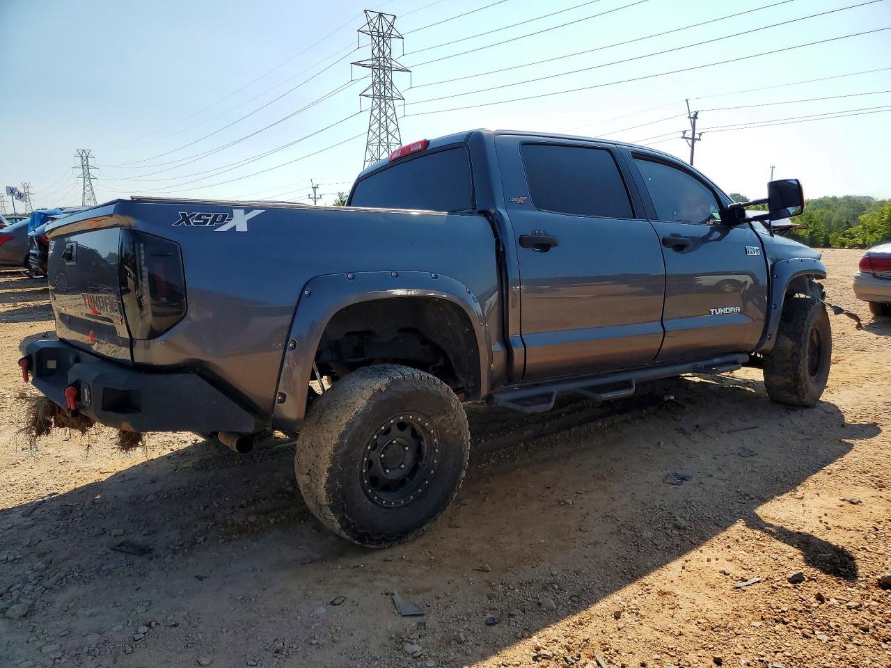 2014 Toyota Tundra Crewmax Sr5 Gray vin: 5TFDW5F11EX387640