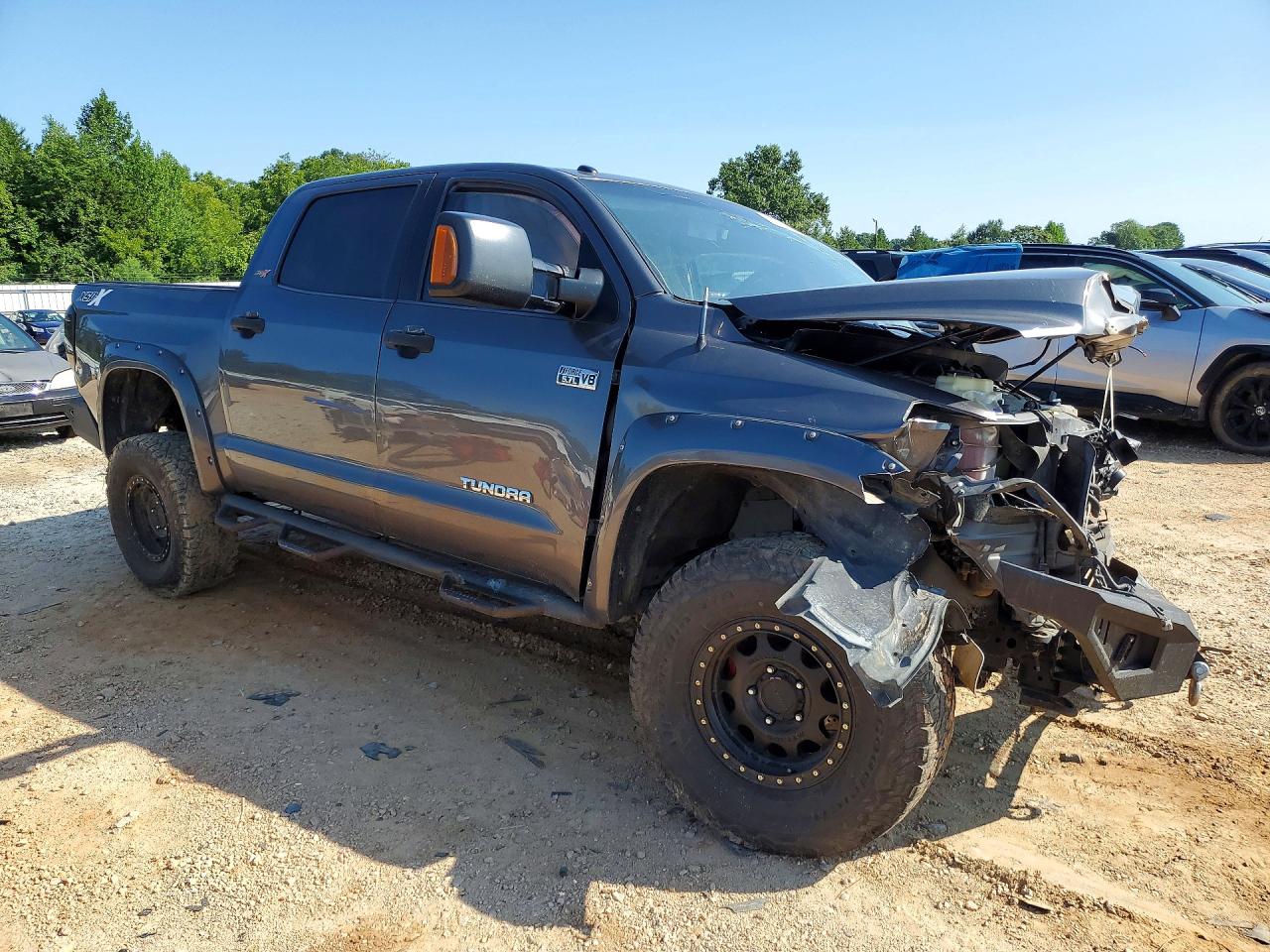 2014 Toyota Tundra Crewmax Sr5 Gray vin: 5TFDW5F11EX387640