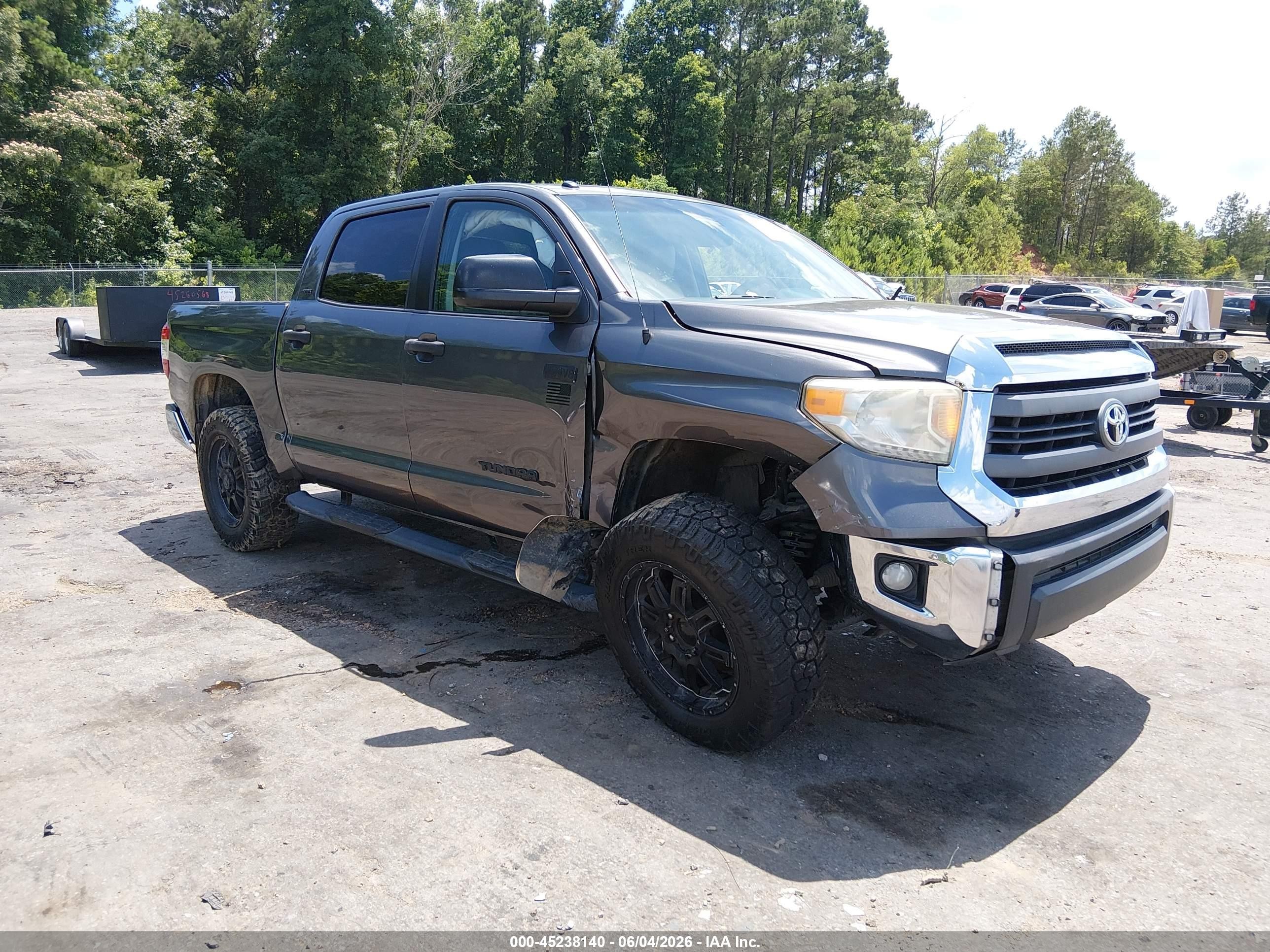 2014 Toyota Tundra Sr5 5.7l V8 Gray vin: 5TFDW5F11EX392546