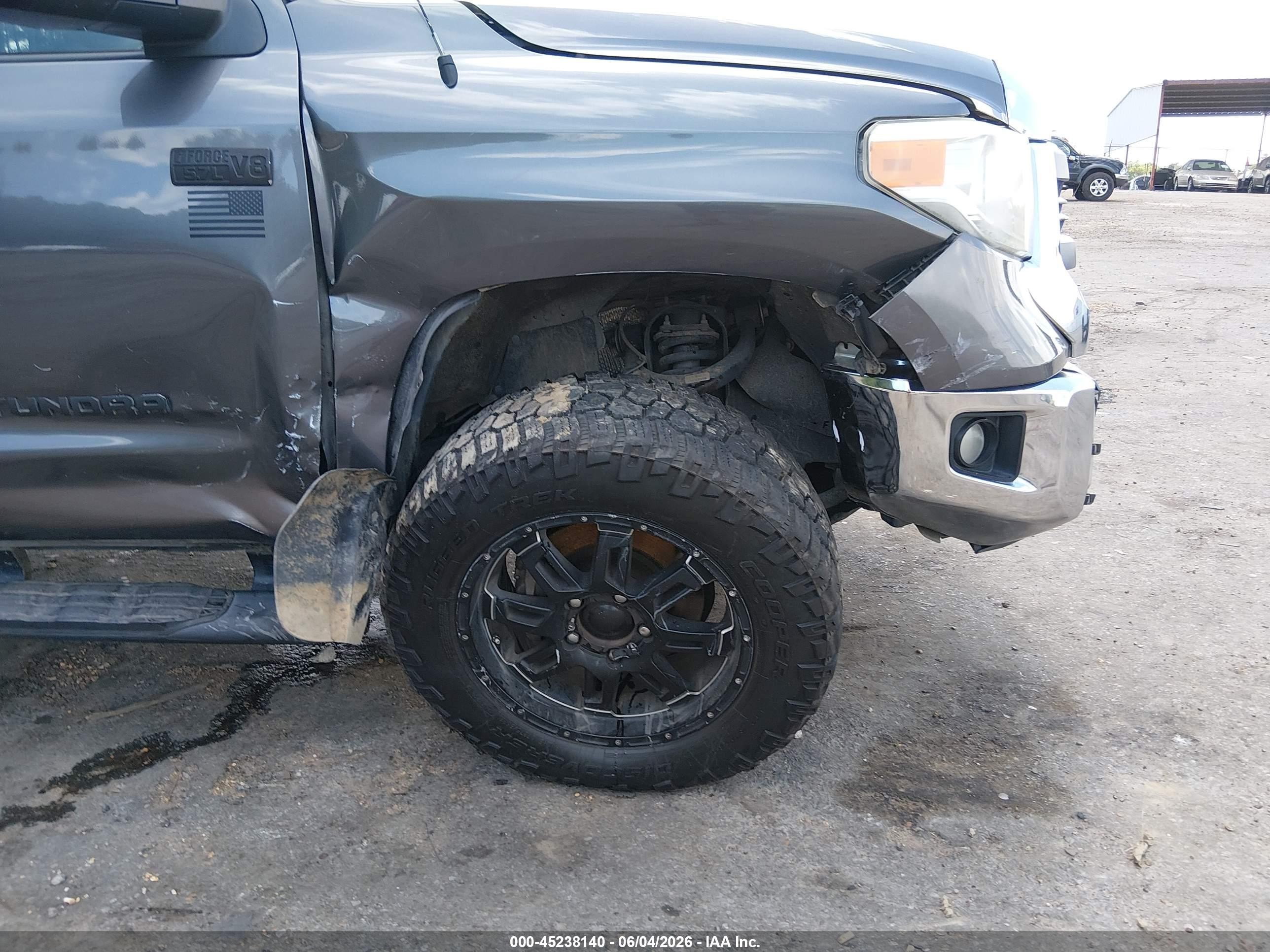 2014 Toyota Tundra Sr5 5.7l V8 Gray vin: 5TFDW5F11EX392546
