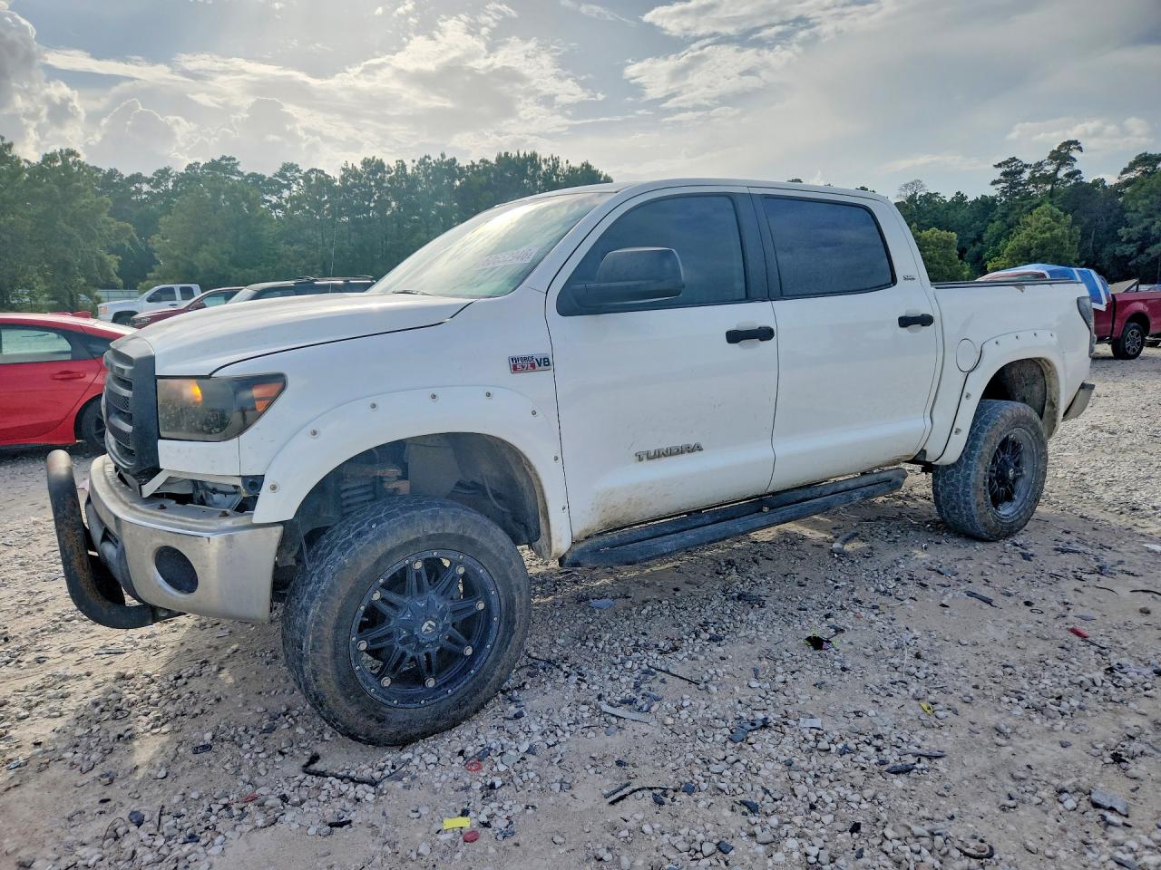 2012 Toyota Tundra Crewmax Sr5 White vin: 5TFDW5F12CX216845