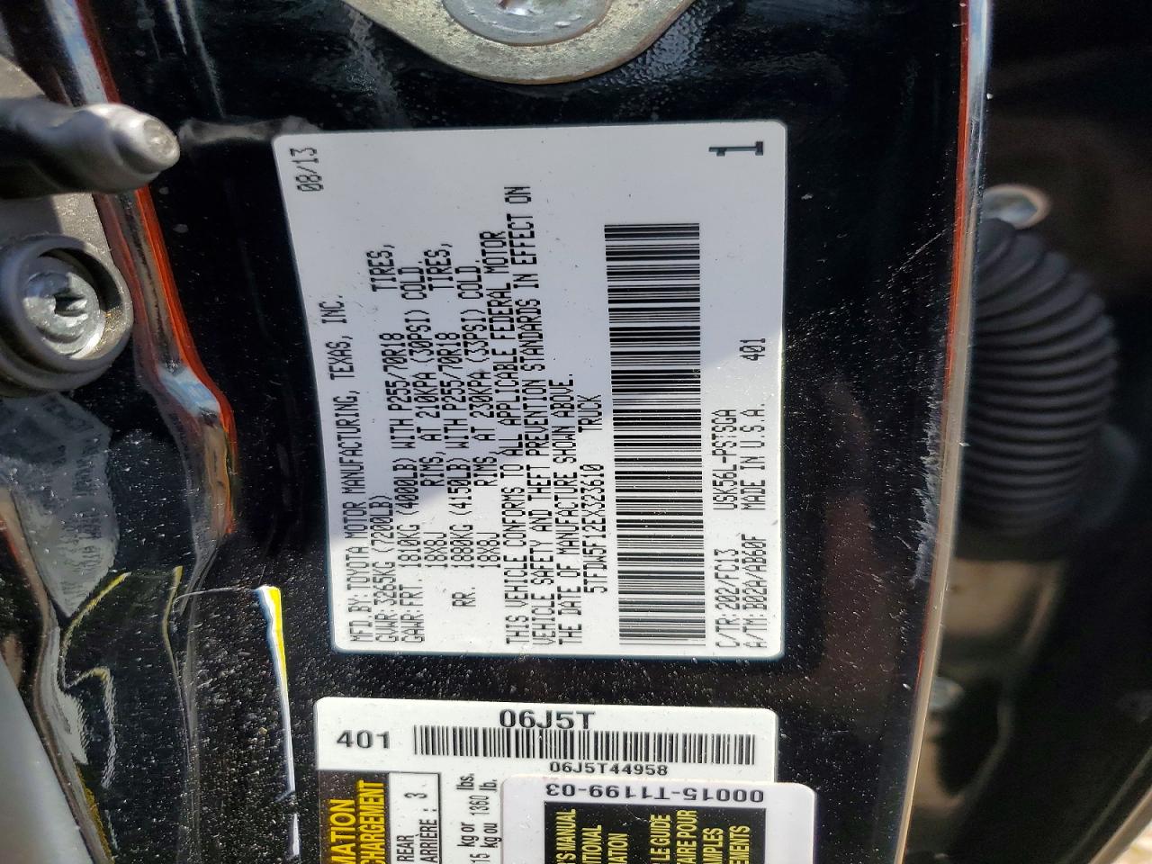 2014 Toyota Tundra Crewmax Sr5 Черный vin: 5TFDW5F12EX323610