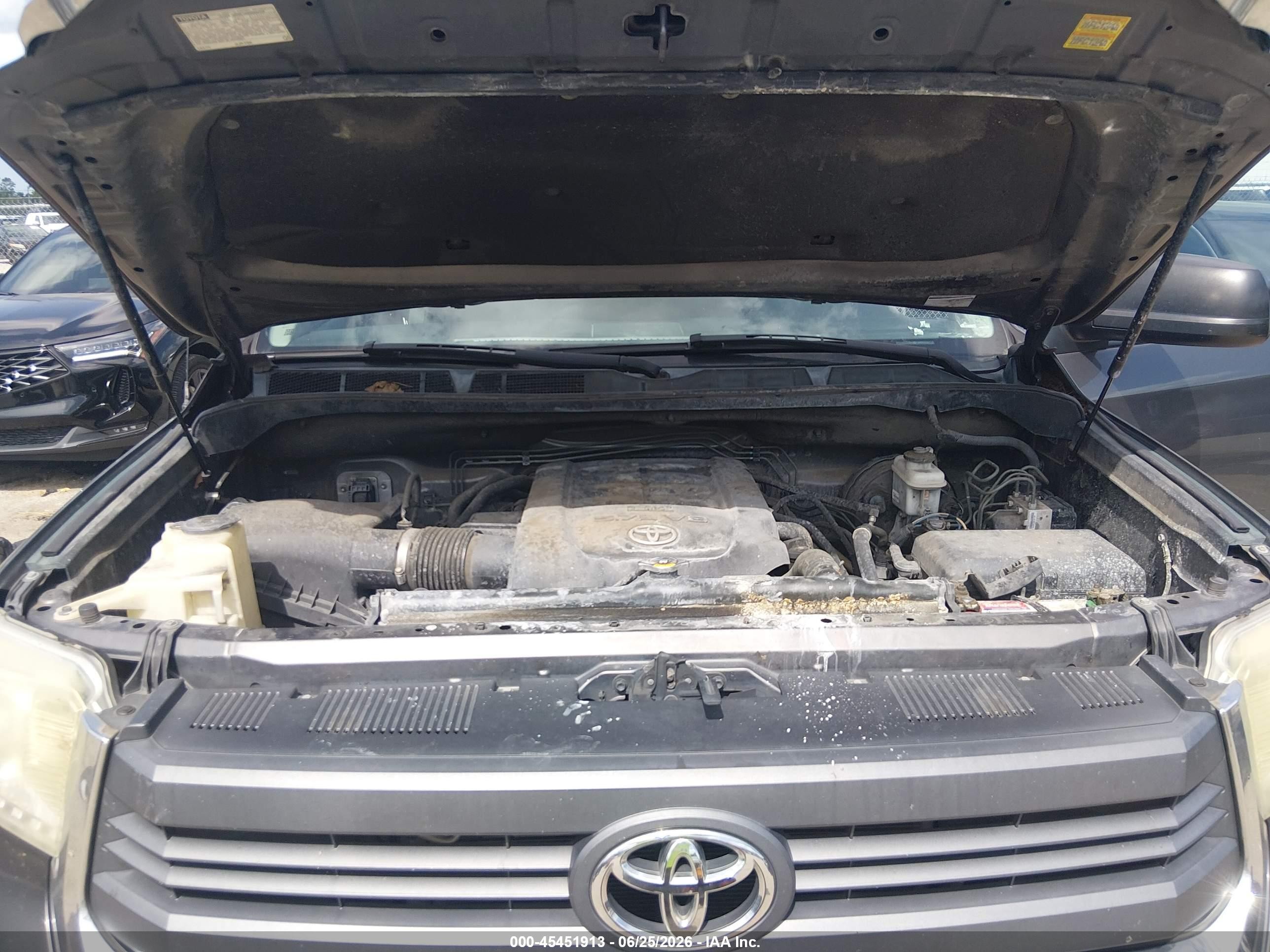 2014 Toyota Tundra Sr5 5.7l V8 Gray vin: 5TFDW5F12EX369986