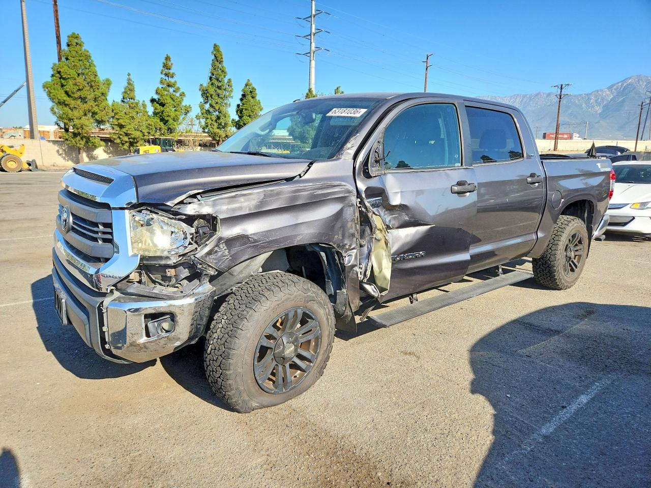 2014 Toyota Tundra Crewmax Sr5 Gray vin: 5TFDW5F13EX389826